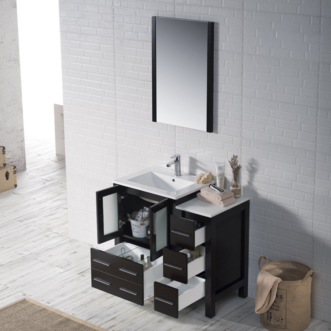 Sydney 36 Inch Vanity with Side Cabinet