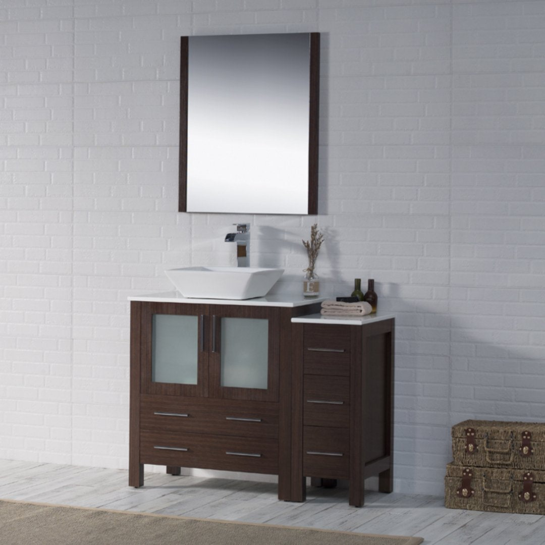 Sydney 42 Inch Vanity with Side Cabinet