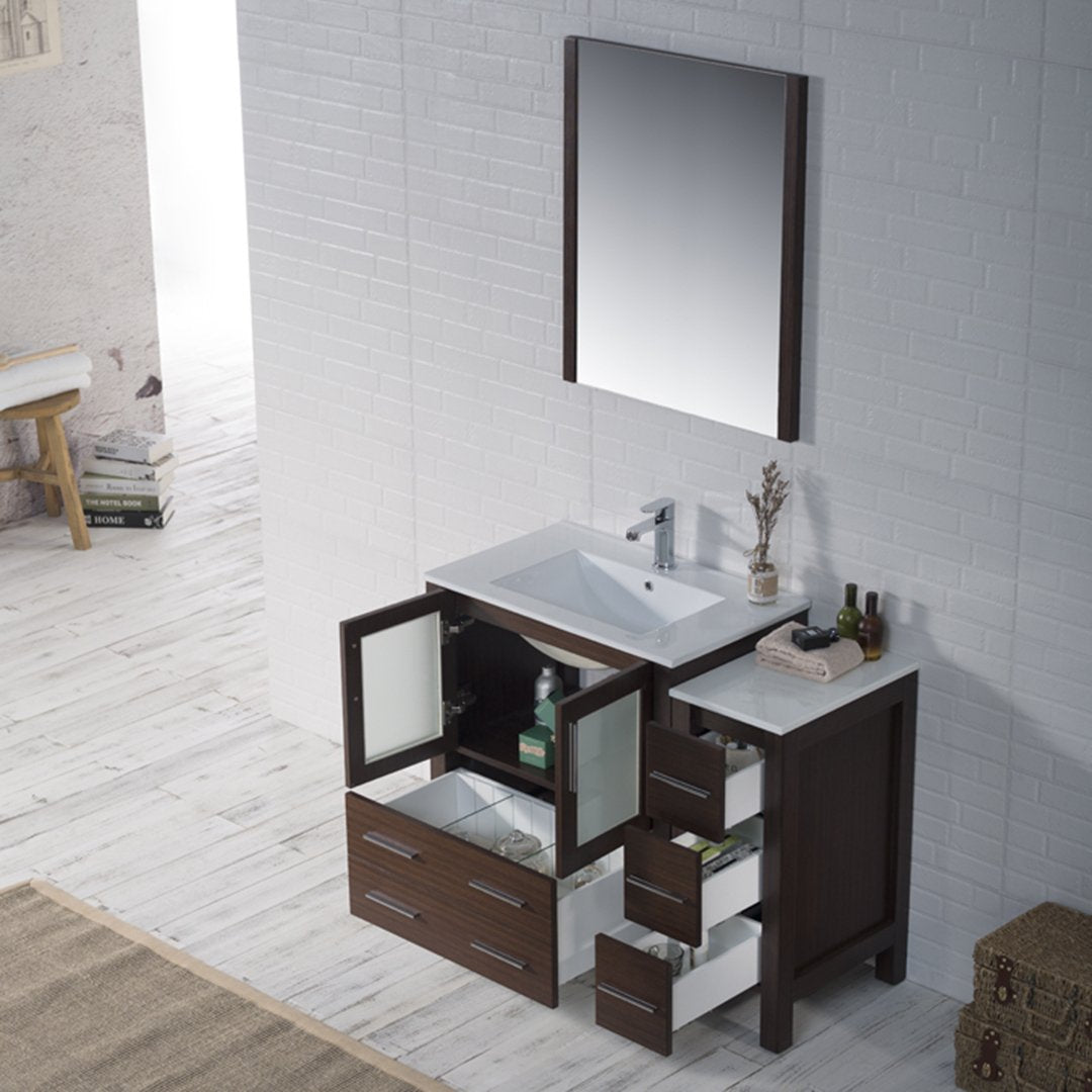 Sydney 42 Inch Vanity with Side Cabinet