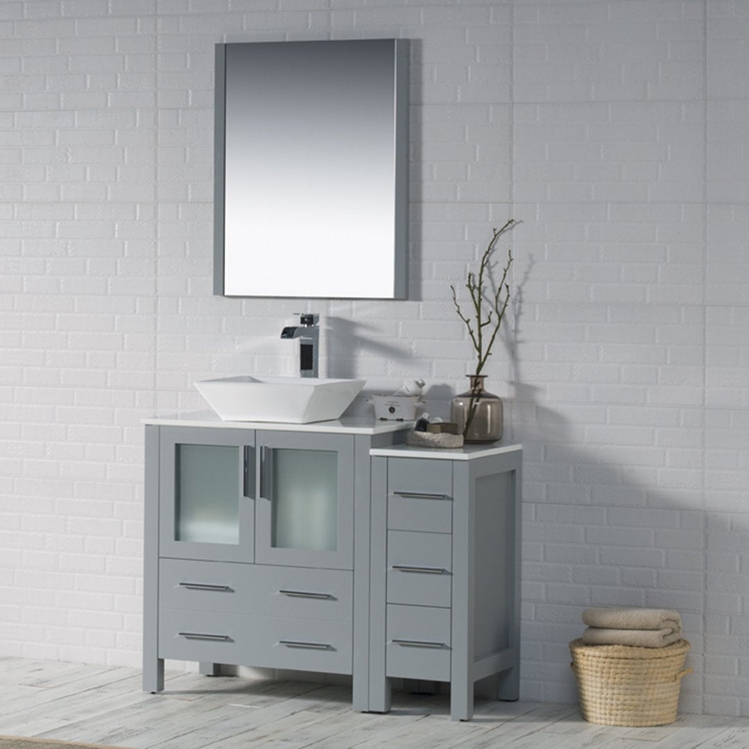 Sydney 42 Inch Vanity with Side Cabinet