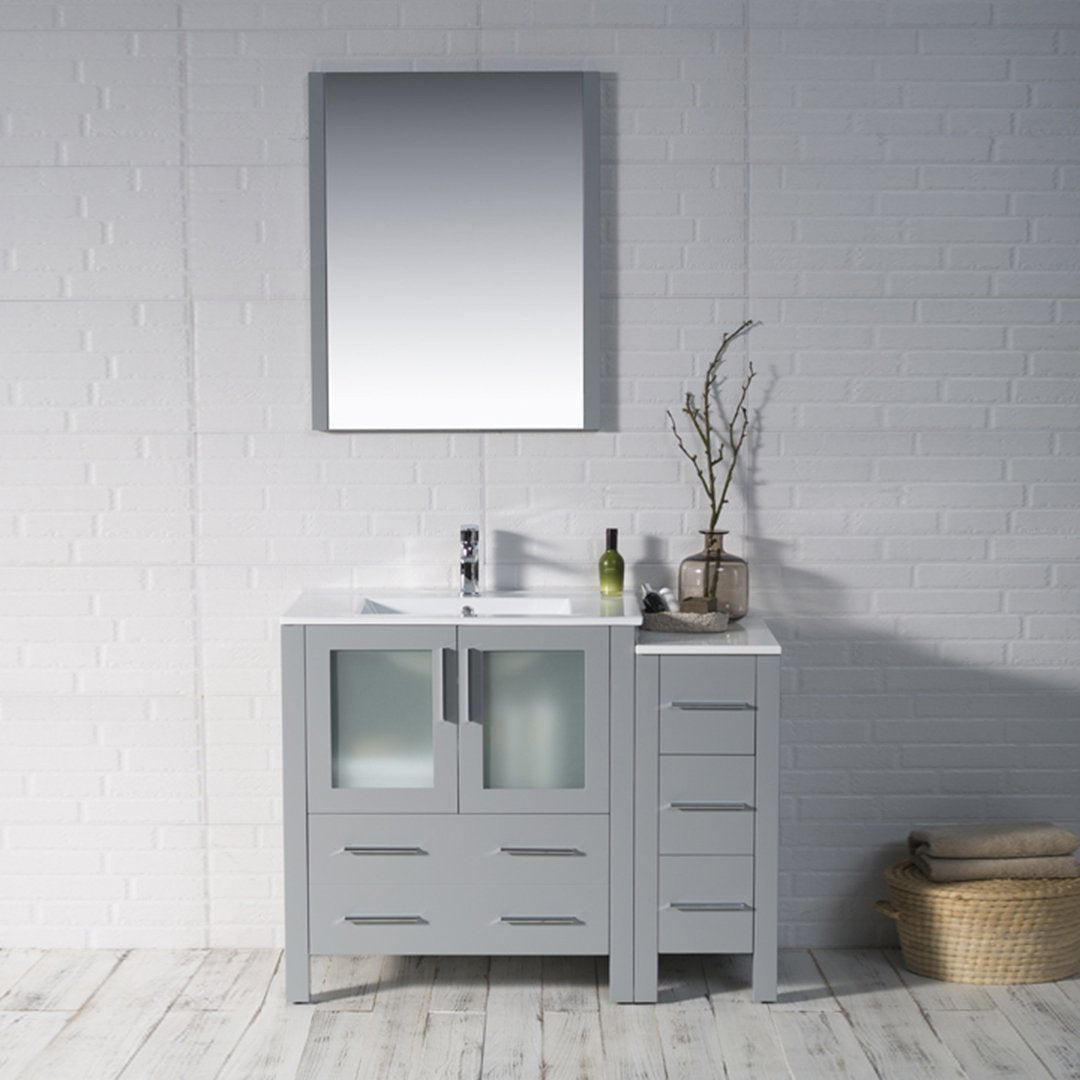 Sydney 42 Inch Vanity with Side Cabinet