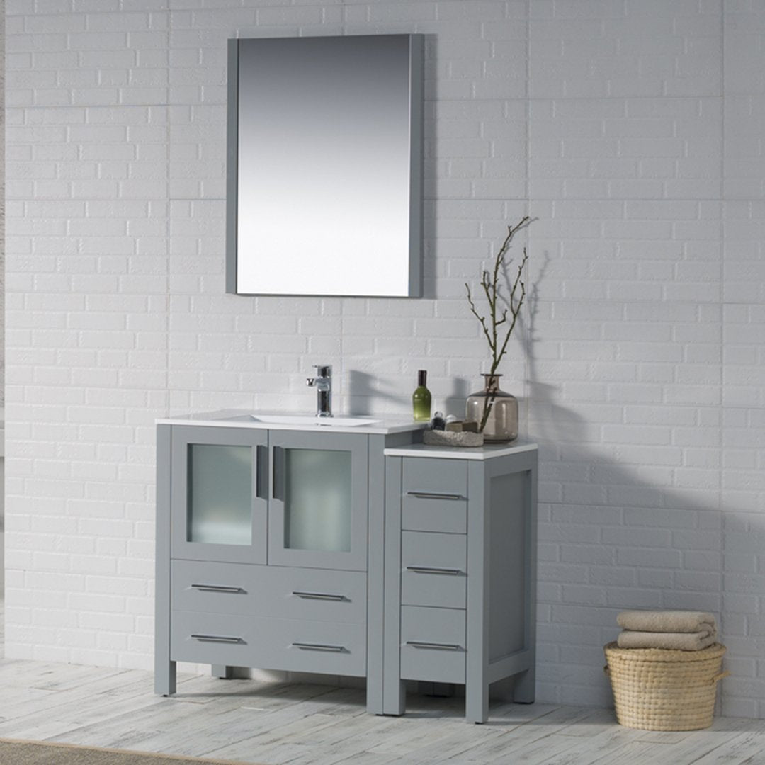 Sydney 42 Inch Vanity with Side Cabinet