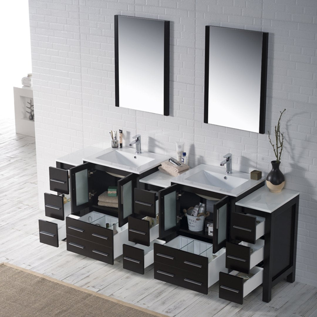 Sydney 84 Inch Vanity with Side Cabinet