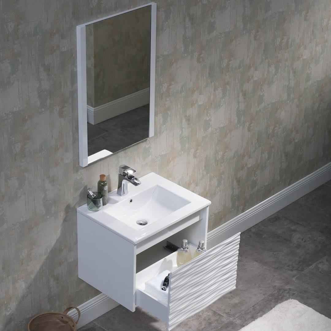 Paris 24 Inch Vanity – Glossy White - ezkitchenbath