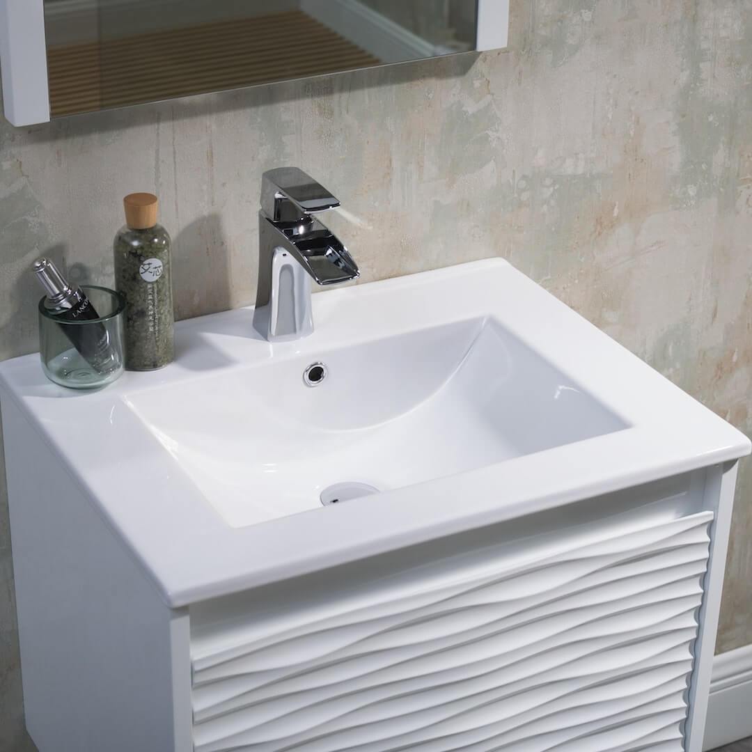 Paris 24 Inch Vanity – Glossy White - ezkitchenbath