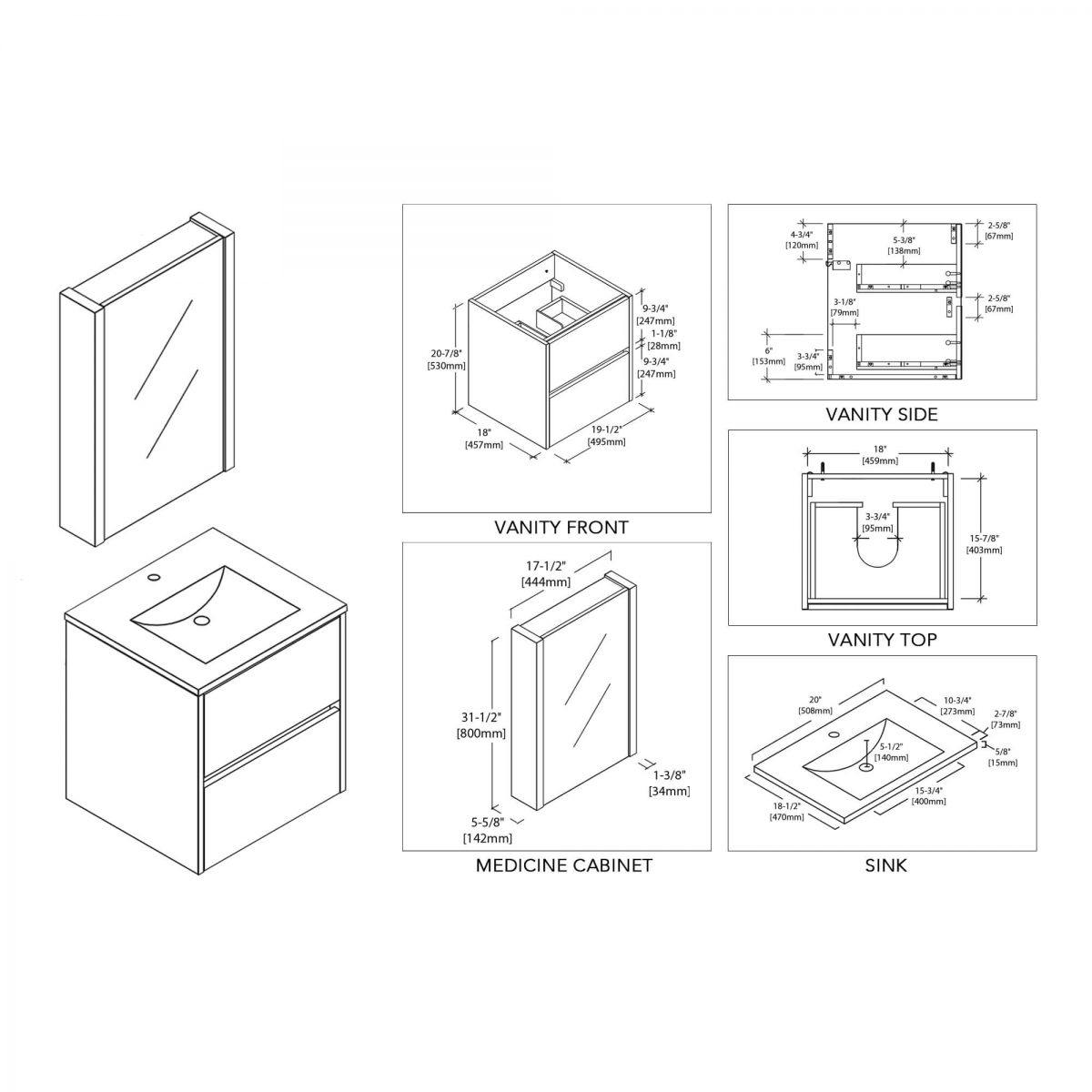 Valencia 20 Inch Vanity - ezkitchenbath