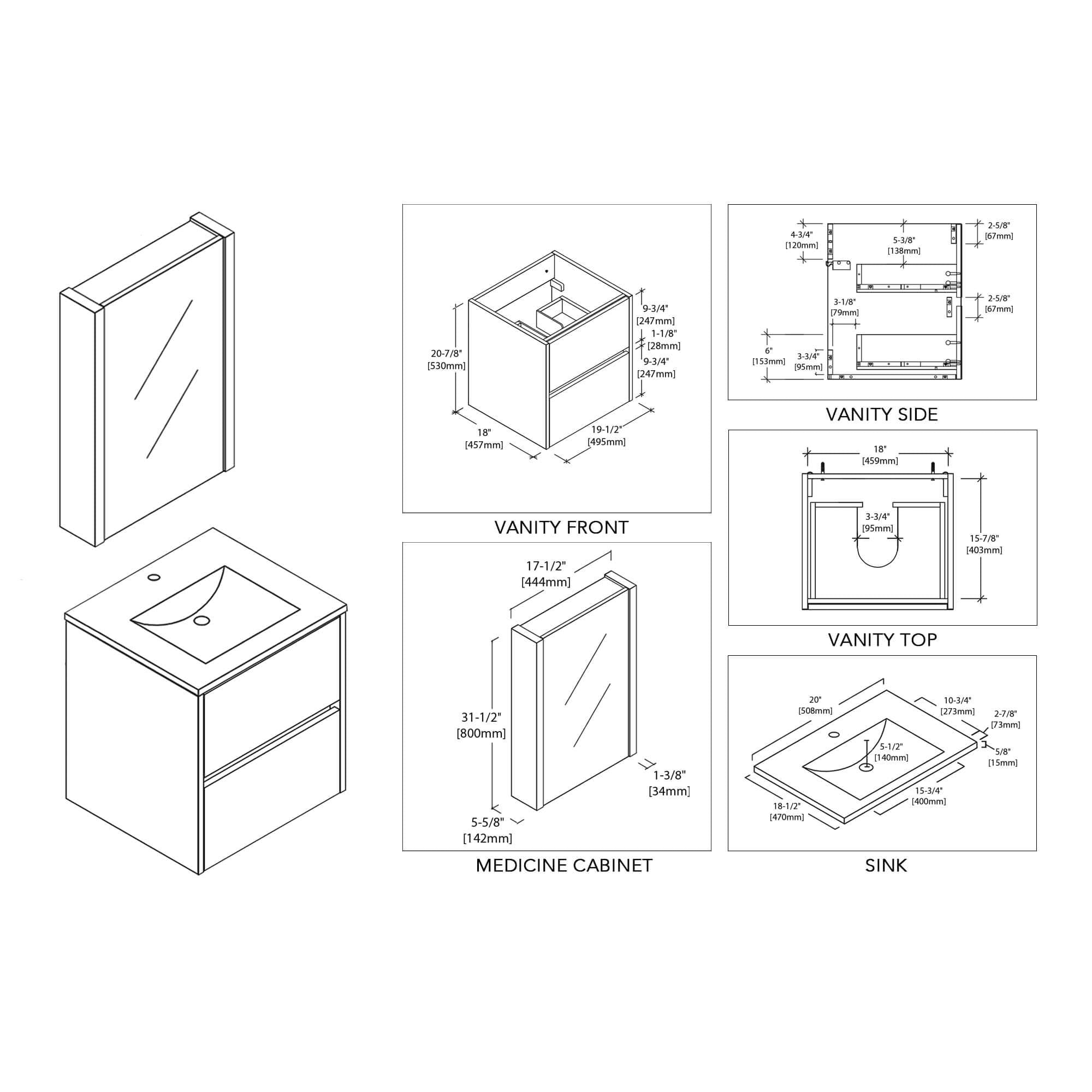 Valencia 20 Inch Vanity - ezkitchenbath