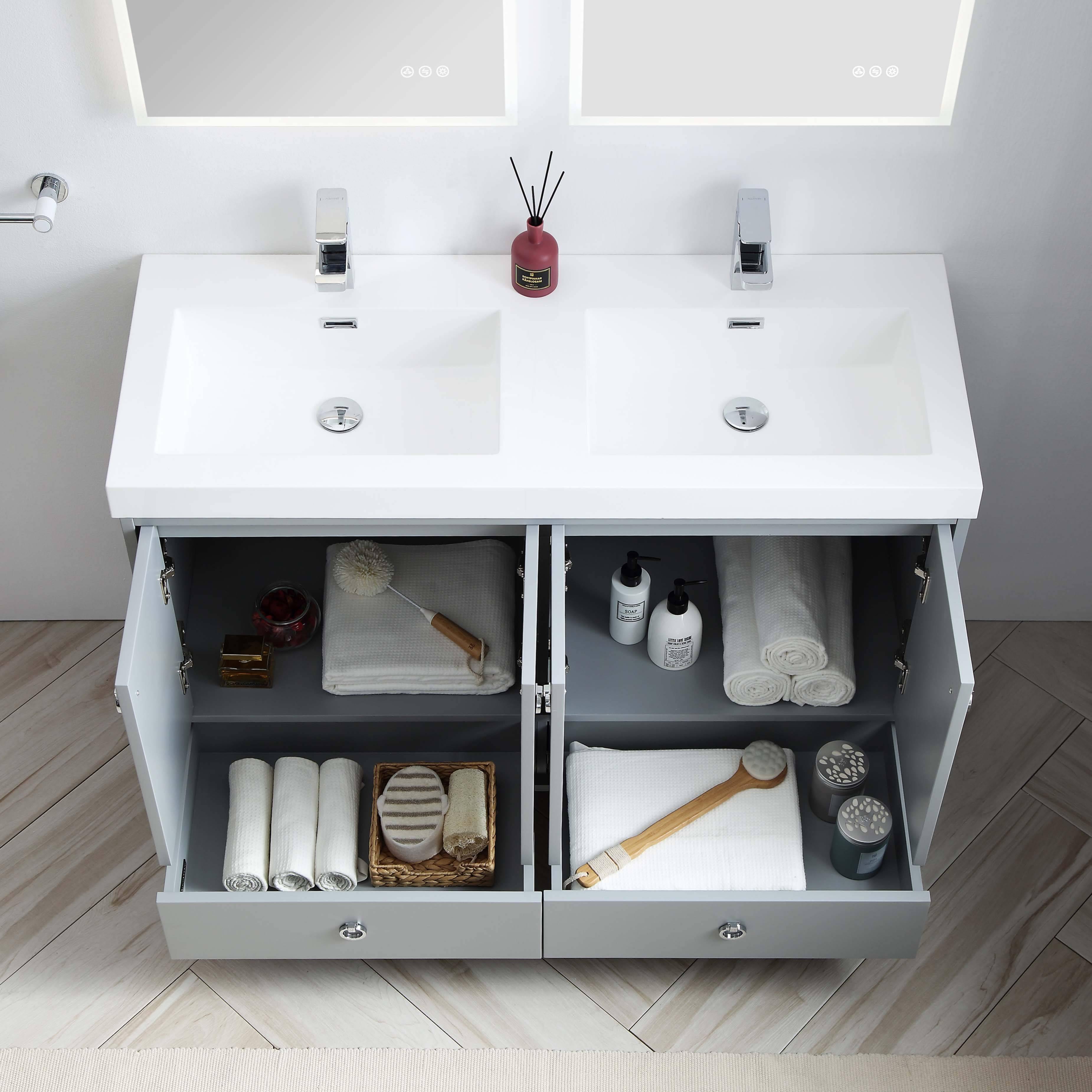 Lyon 48 Inch Vanity – Double Sinks - ezkitchenbath