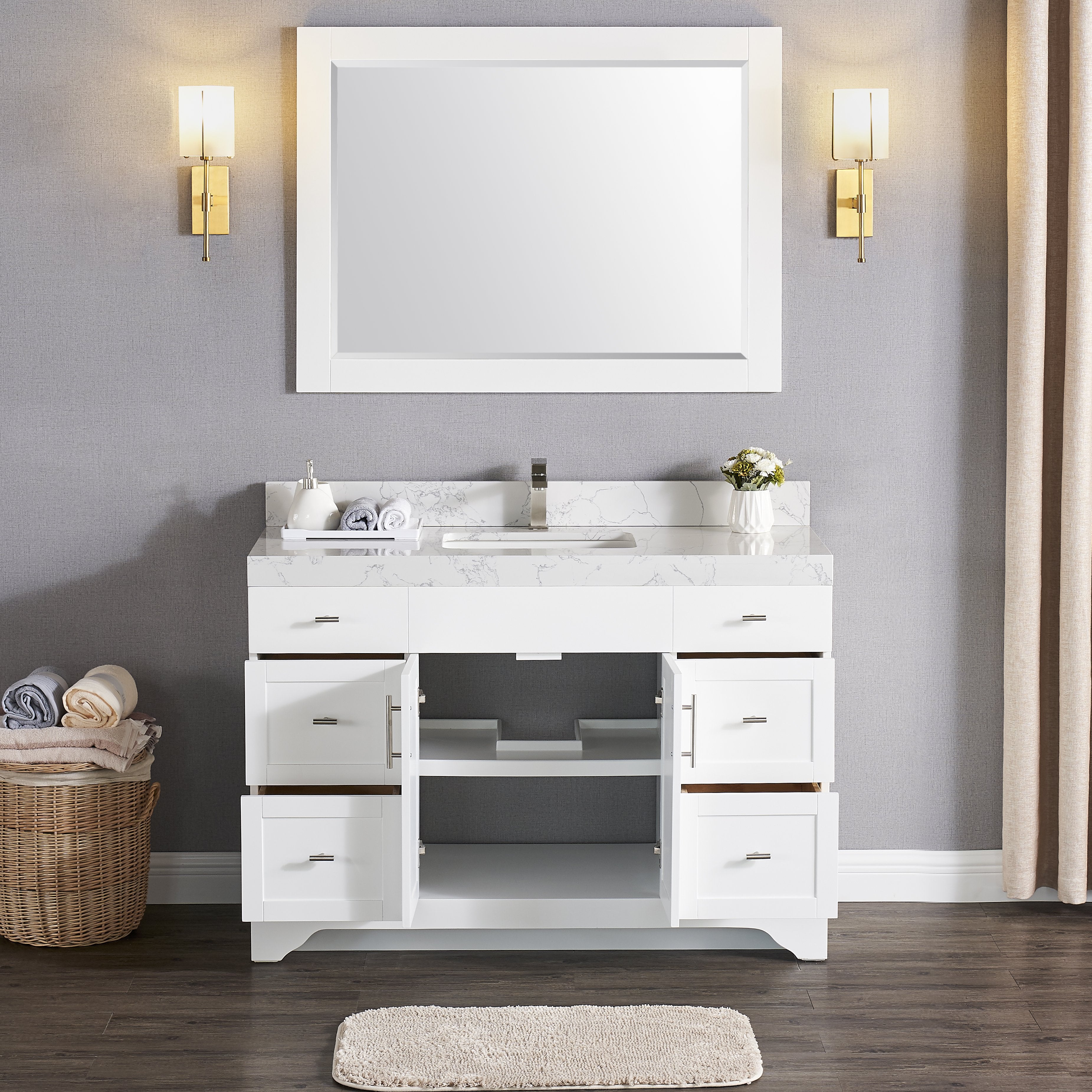 1905 Series 48Inch Bathroom Vanity Cabinet Set