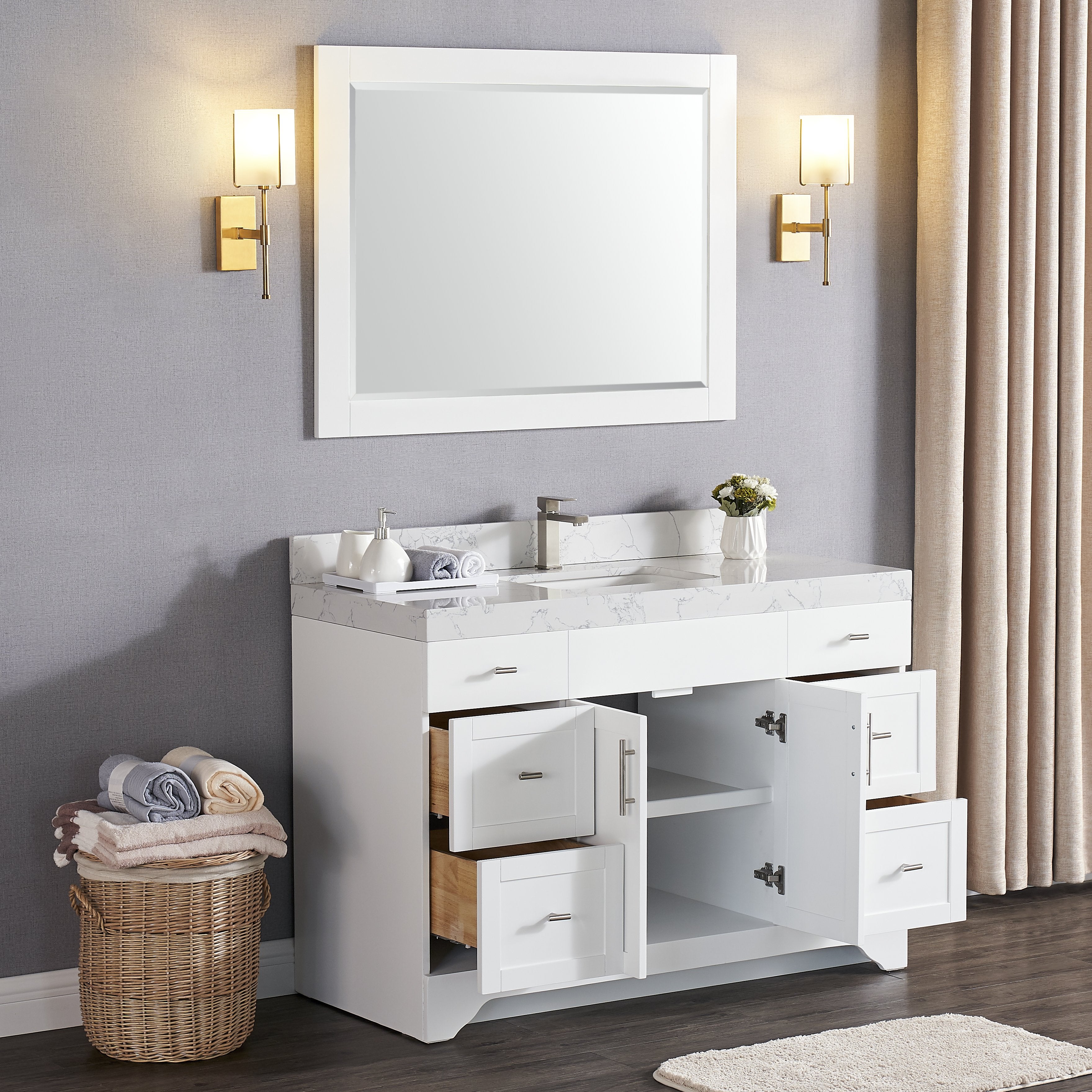 1905 Series 48Inch Bathroom Vanity Cabinet Set