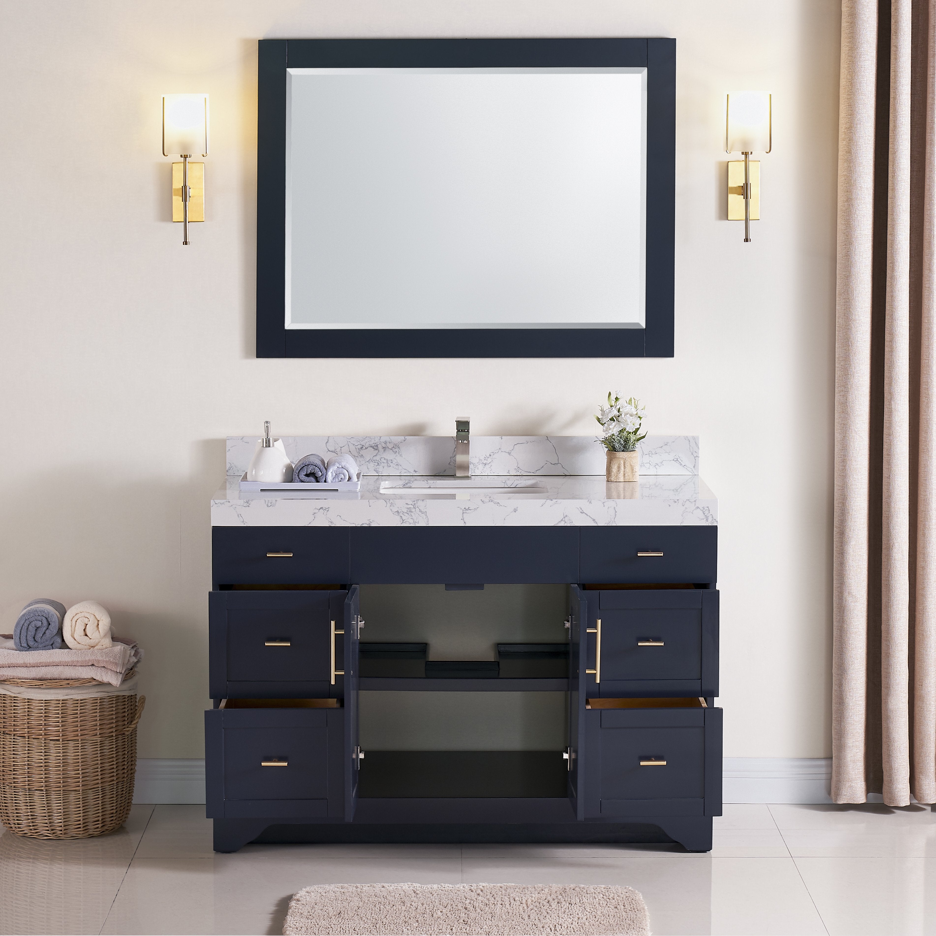 1905 Series 48Inch Bathroom Vanity Cabinet Set