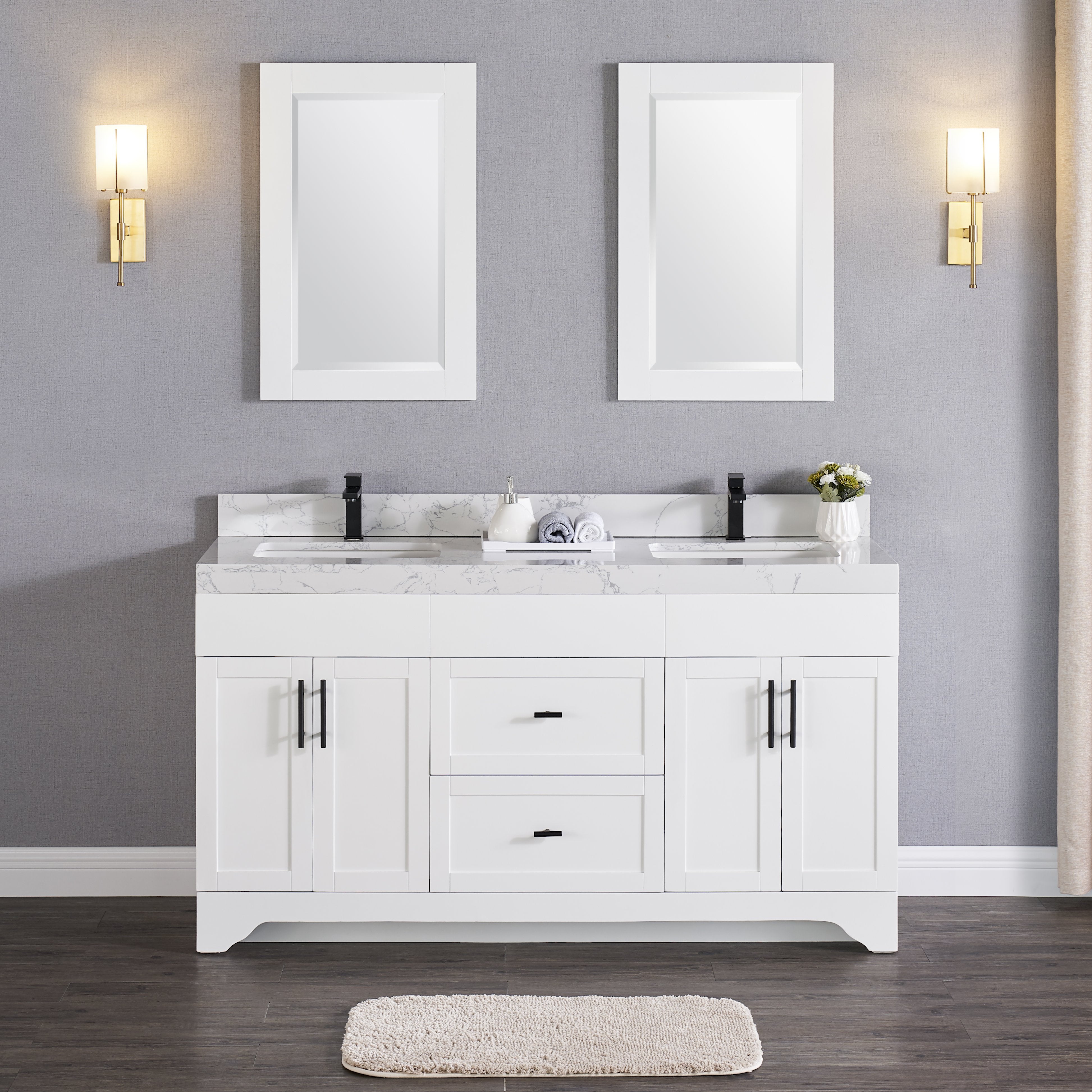 1905 Series 60Inch Bathroom Vanity Cabinet Set