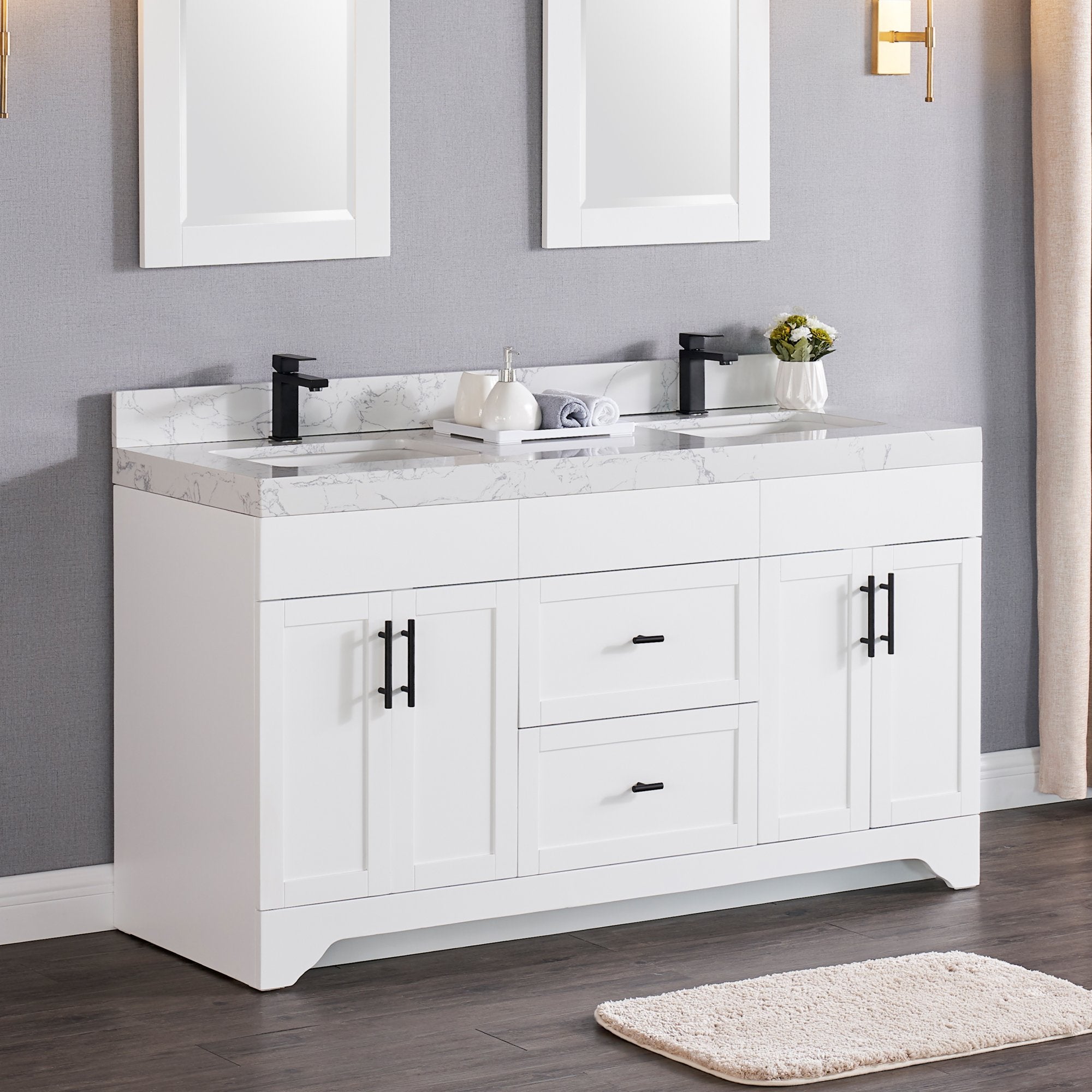 1905 Series 60Inch Bathroom Vanity Cabinet Set