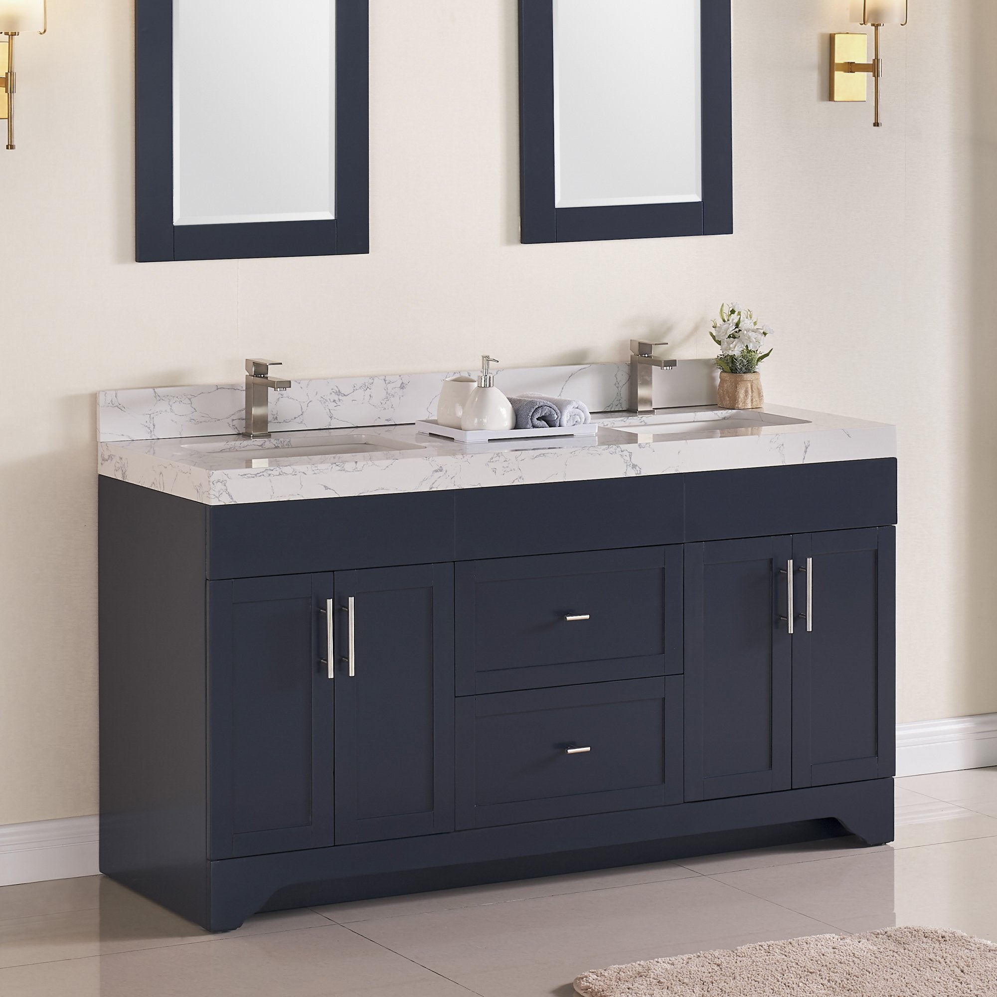 1905 Series 60Inch Bathroom Vanity Cabinet Set