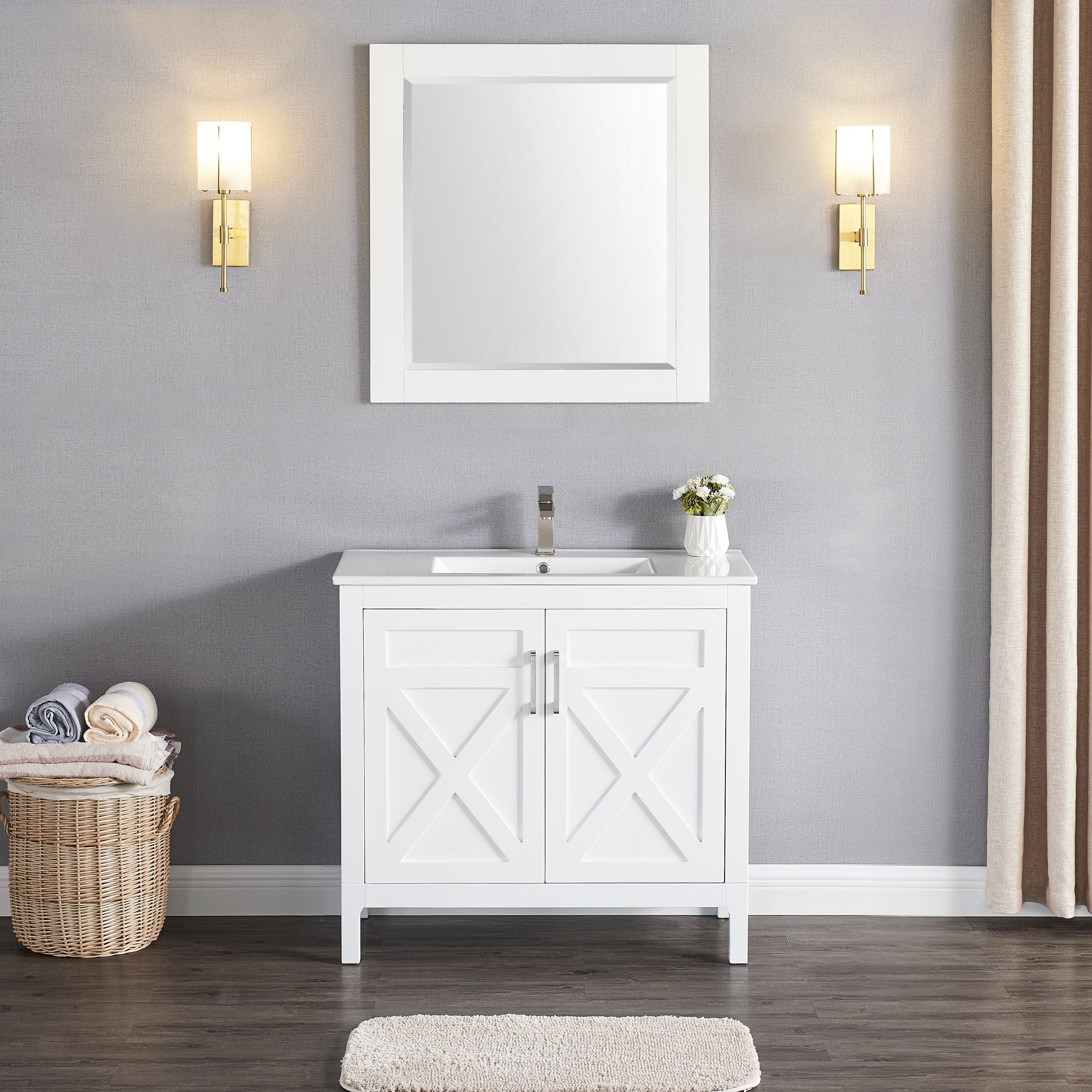 1907 Series 36Inch Bathroom Vanity Cabinet Set