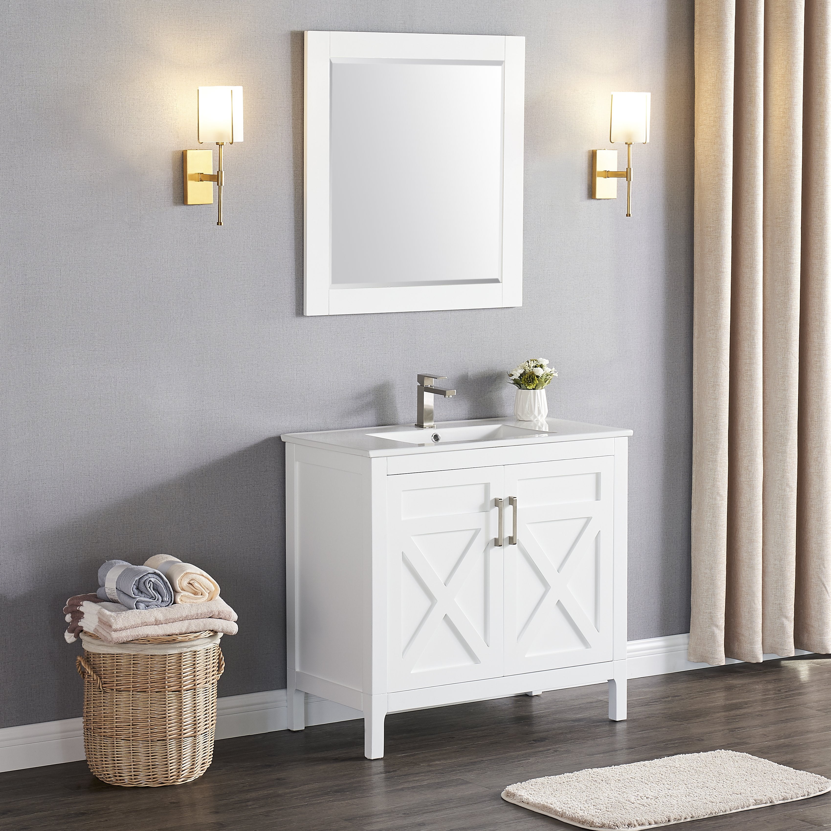 1907 Series 36Inch Bathroom Vanity Cabinet Set