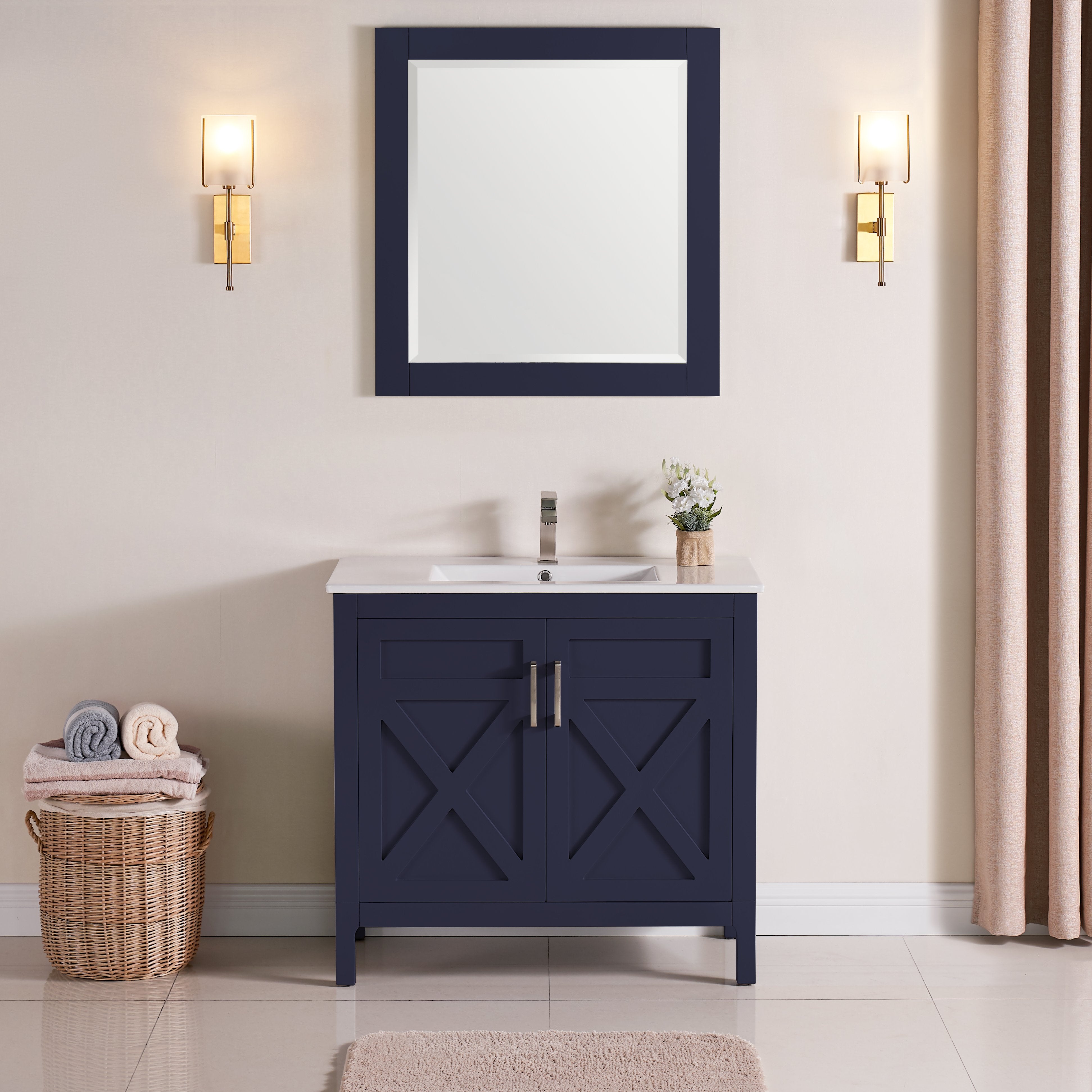 1907 Series 36Inch Bathroom Vanity Cabinet Set