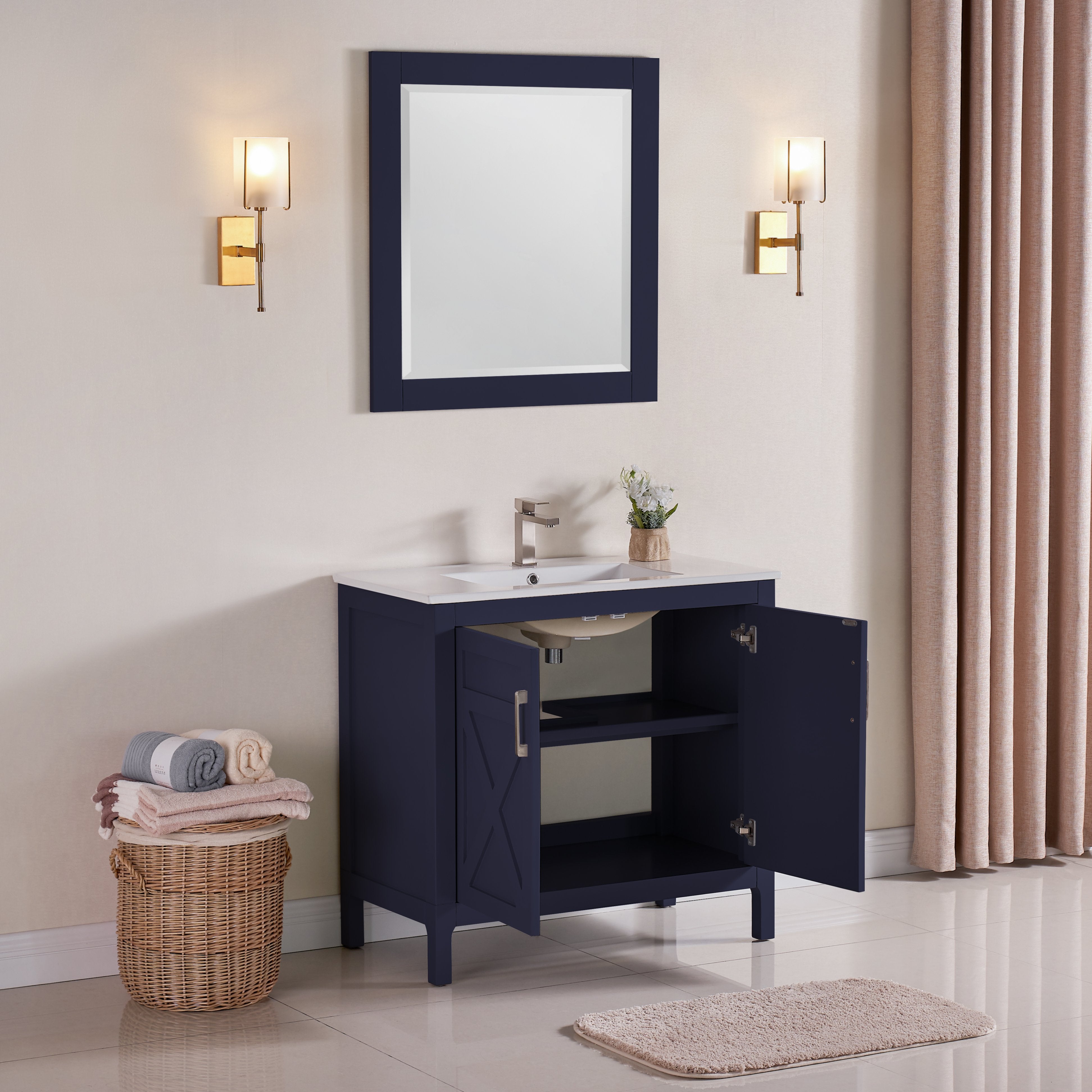 1907 Series 36Inch Bathroom Vanity Cabinet Set