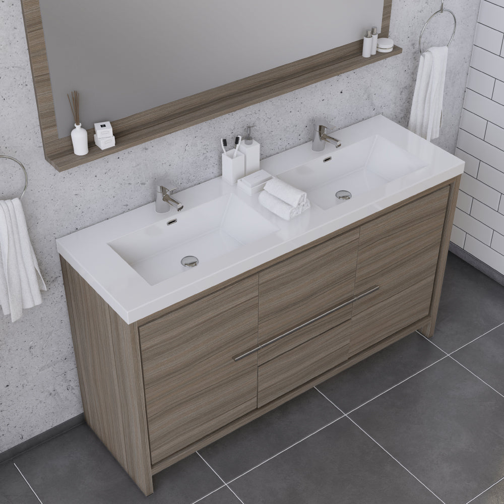 Sortino 60 Double inch Modern Bathroom Vanity