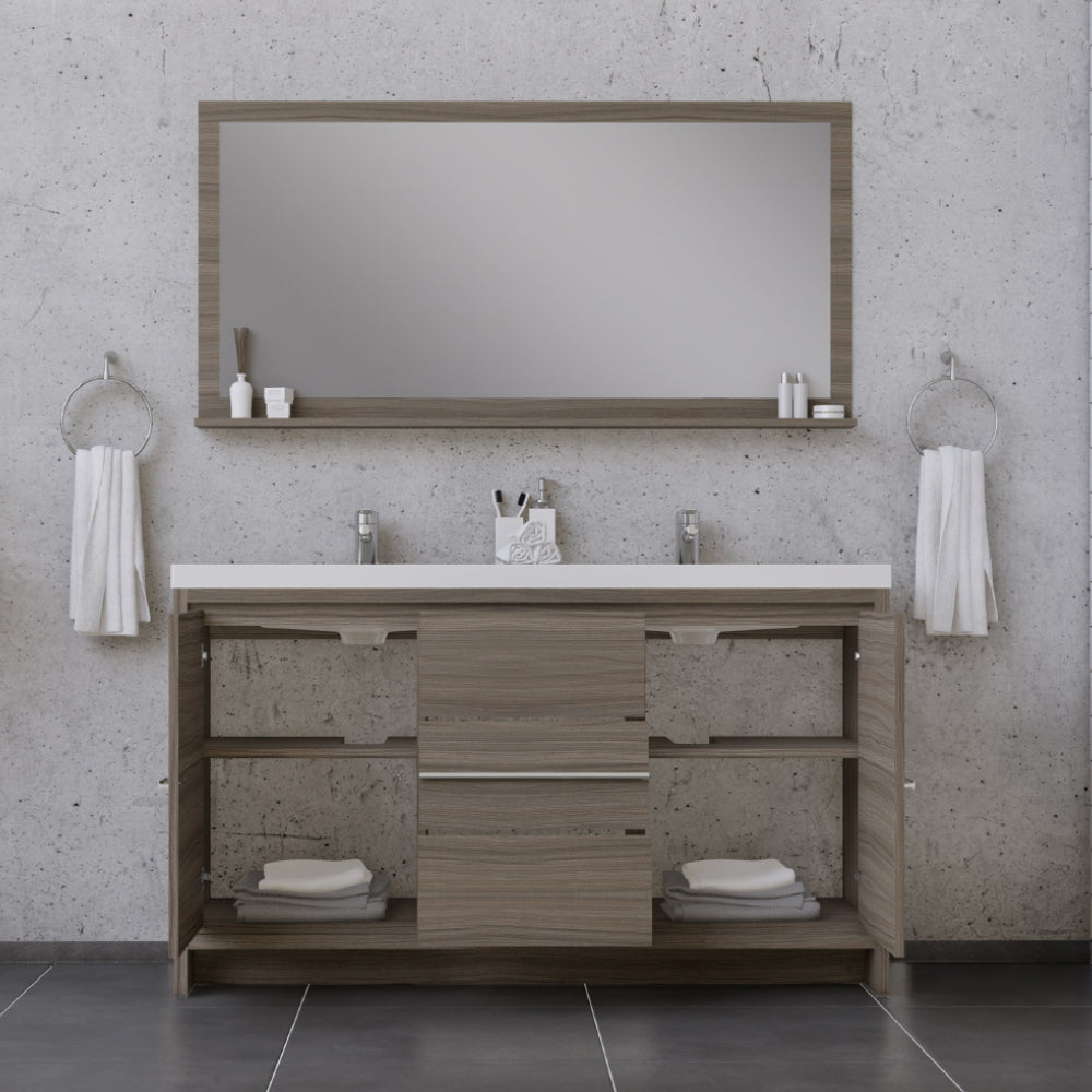 Sortino 60 Double inch Modern Bathroom Vanity