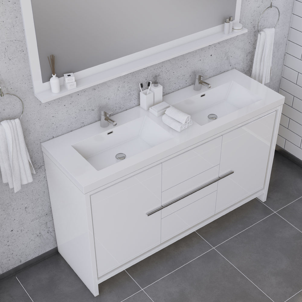 Sortino 60 Double inch Modern Bathroom Vanity