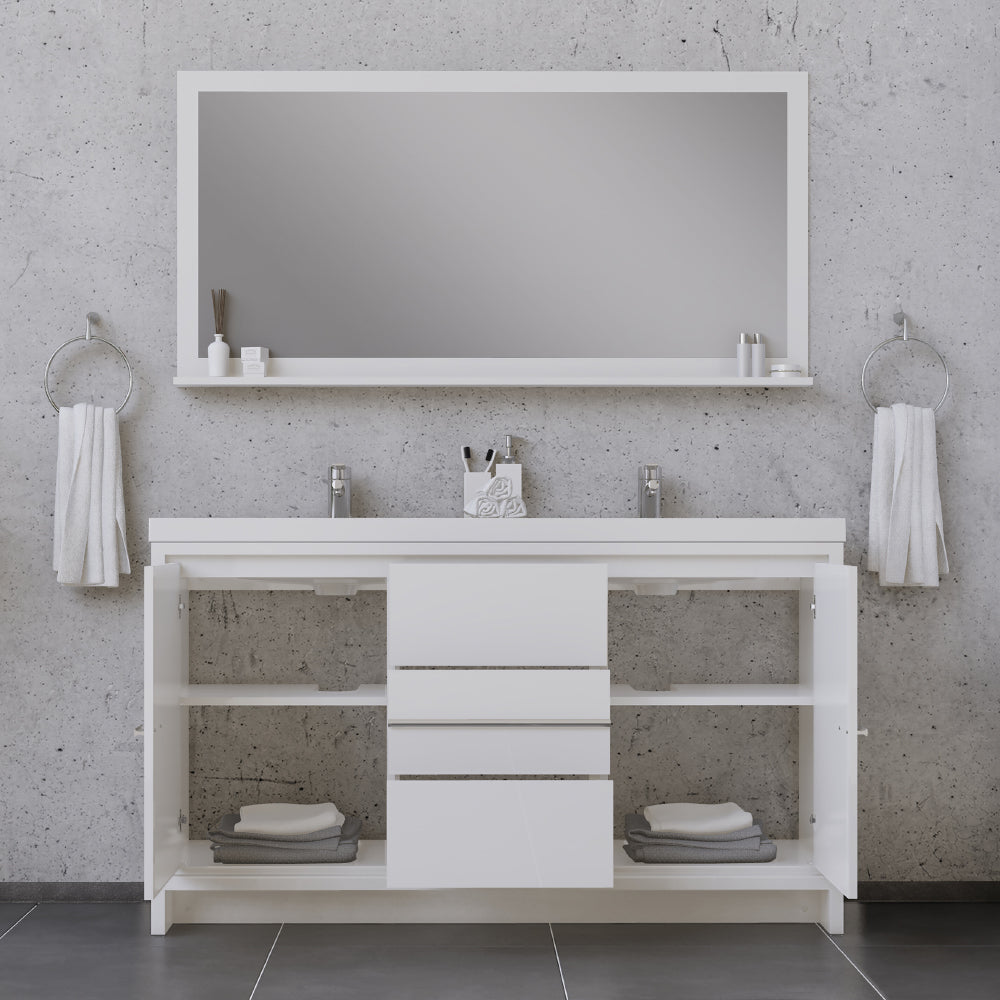 Sortino 60 Double inch Modern Bathroom Vanity