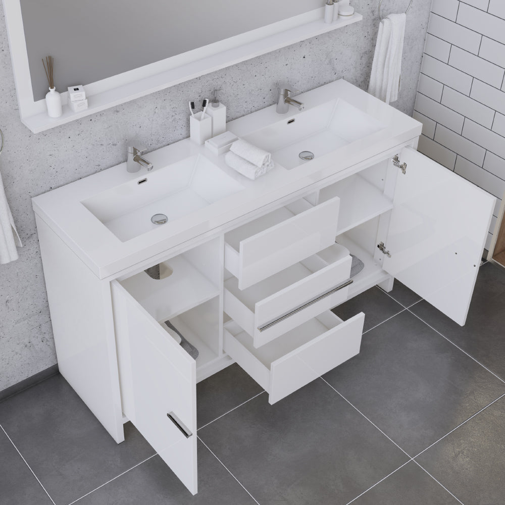 Sortino 60 Double inch Modern Bathroom Vanity