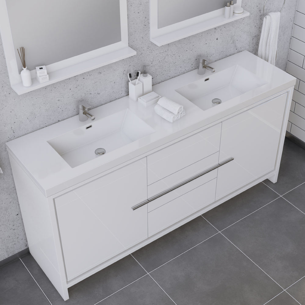 Sortino 72 inch Modern Bathroom Vanity