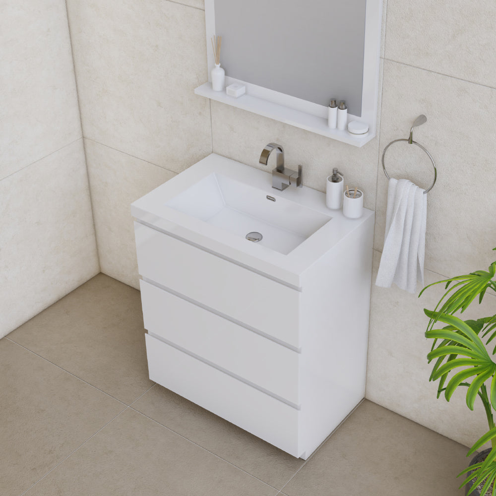 Paterno 30 inch Modern Freestanding Bathroom Vanity