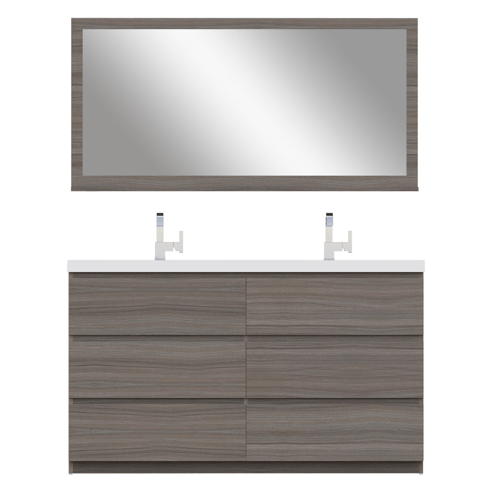 Paterno 60 inch Double Modern Freestanding Bathroom Vanity