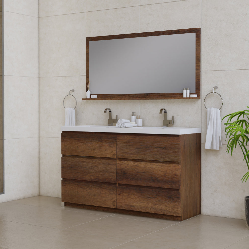 Paterno 60 inch Double Modern Freestanding Bathroom Vanity