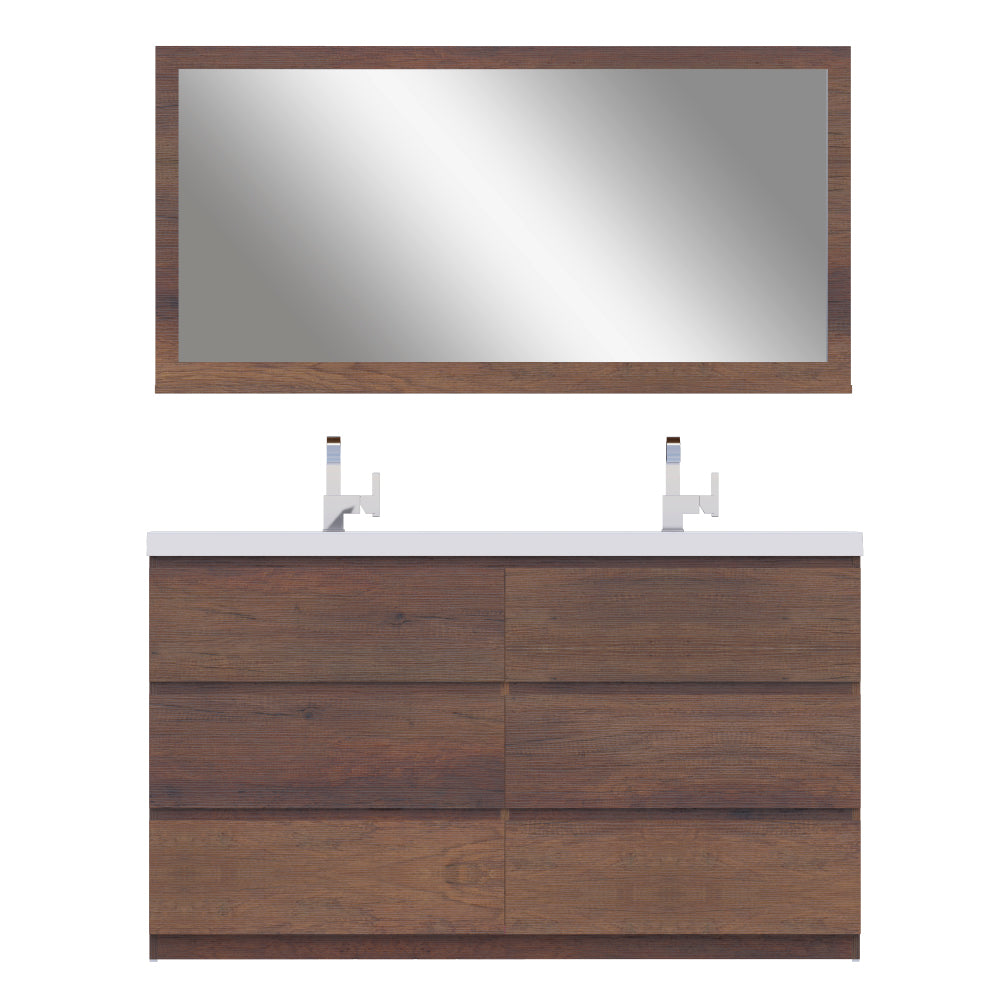 Paterno 60 inch Double Modern Freestanding Bathroom Vanity