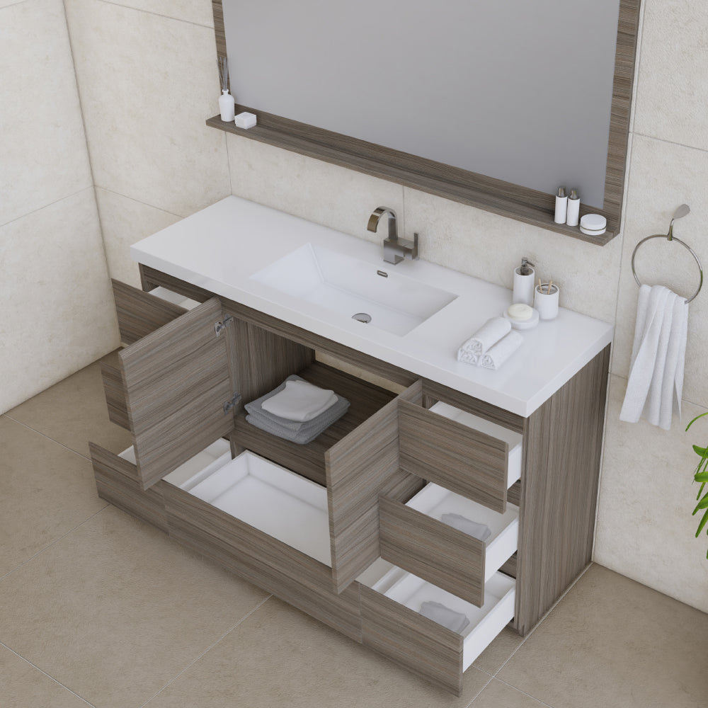 Paterno 60 inch Single Modern Freestanding Bathroom Vanity