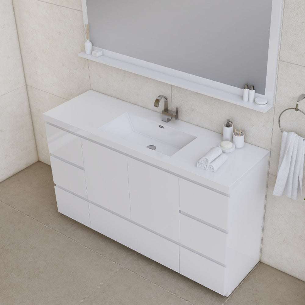 Paterno 60 inch Single Modern Freestanding Bathroom Vanity