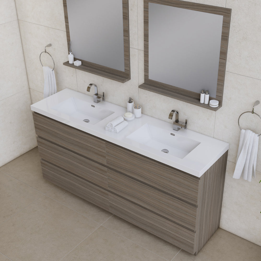 Paterno 72 inch Modern Freestanding Bathroom Vanity