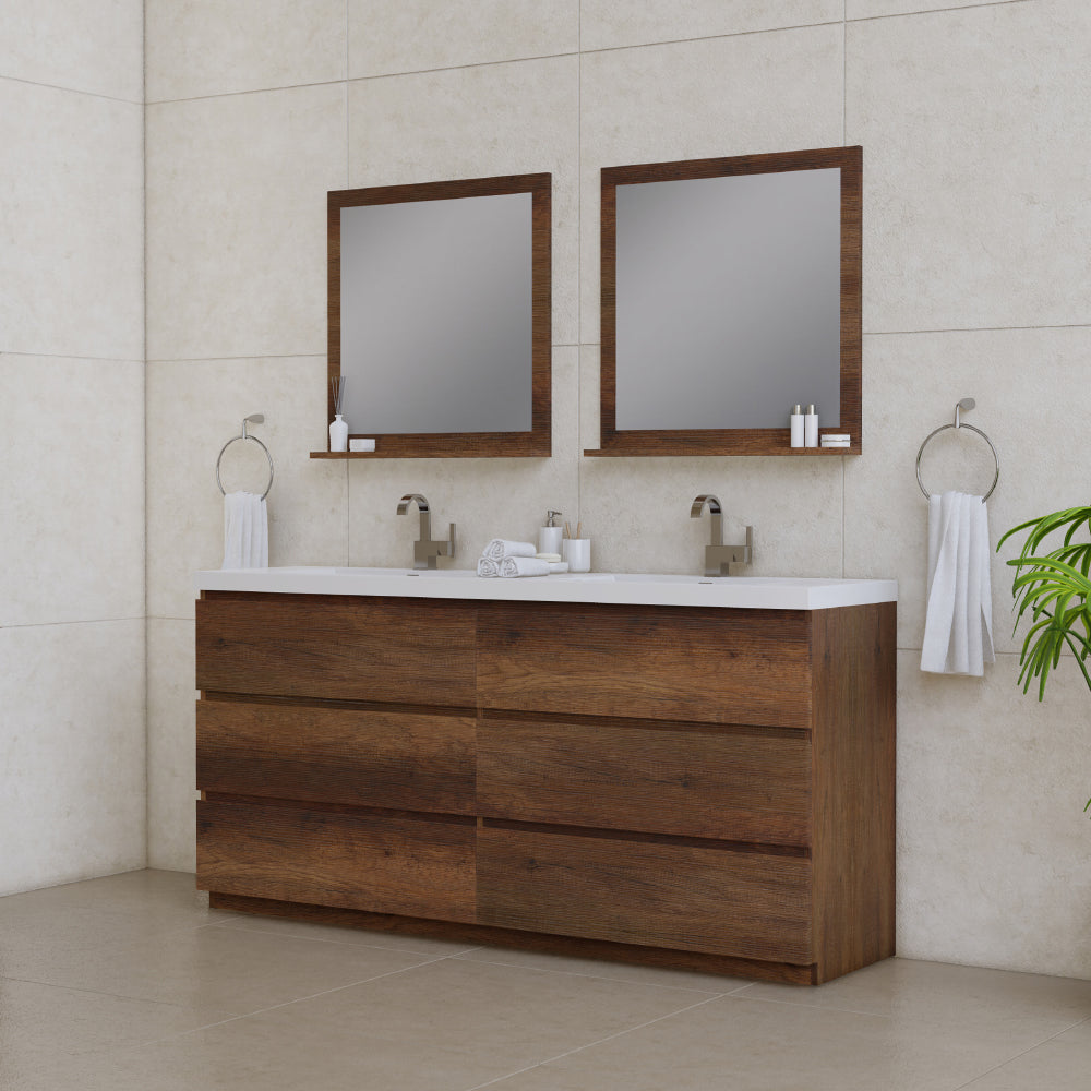 Paterno 72 inch Modern Freestanding Bathroom Vanity