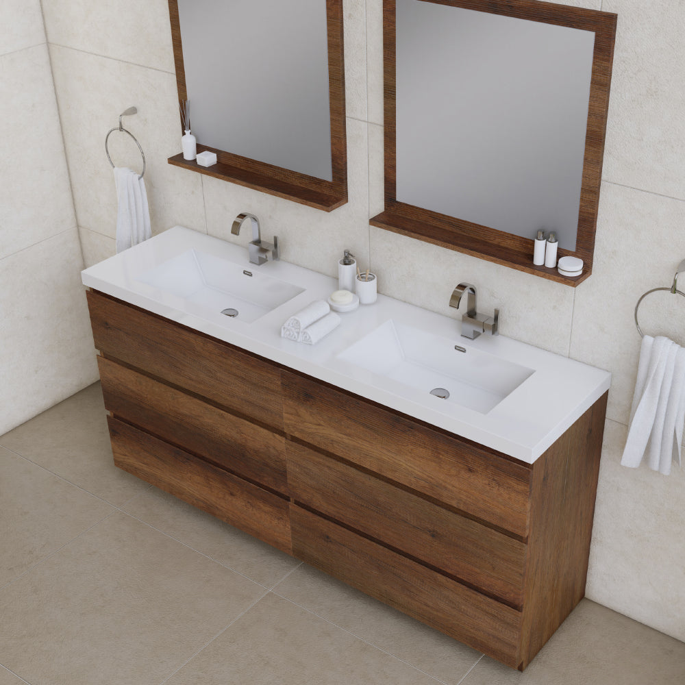 Paterno 72 inch Modern Freestanding Bathroom Vanity