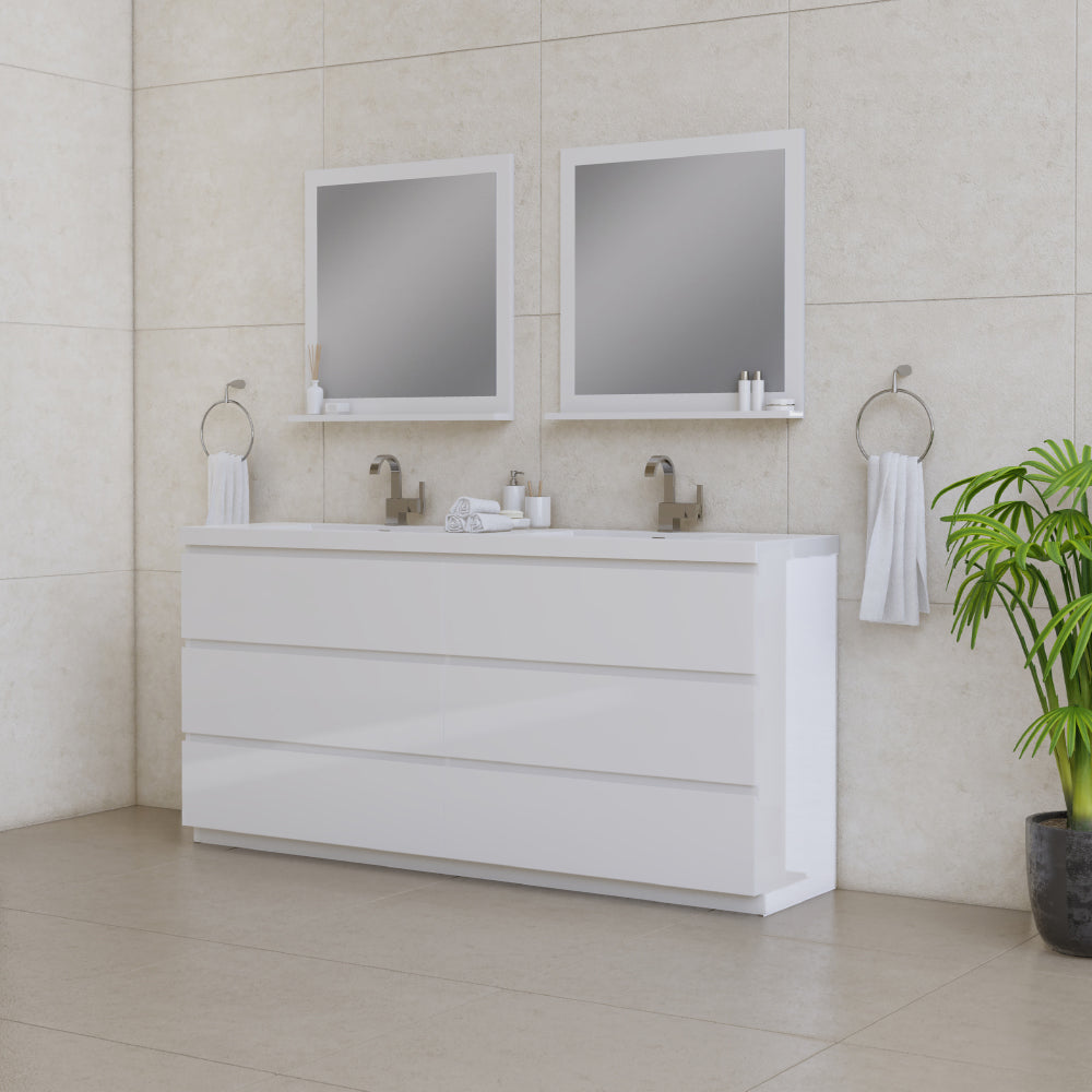 Paterno 72 inch Modern Freestanding Bathroom Vanity