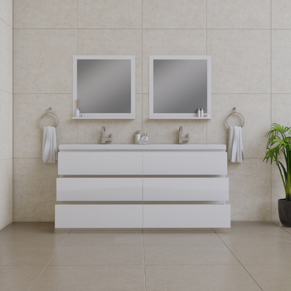 Paterno 72 inch Modern Freestanding Bathroom Vanity