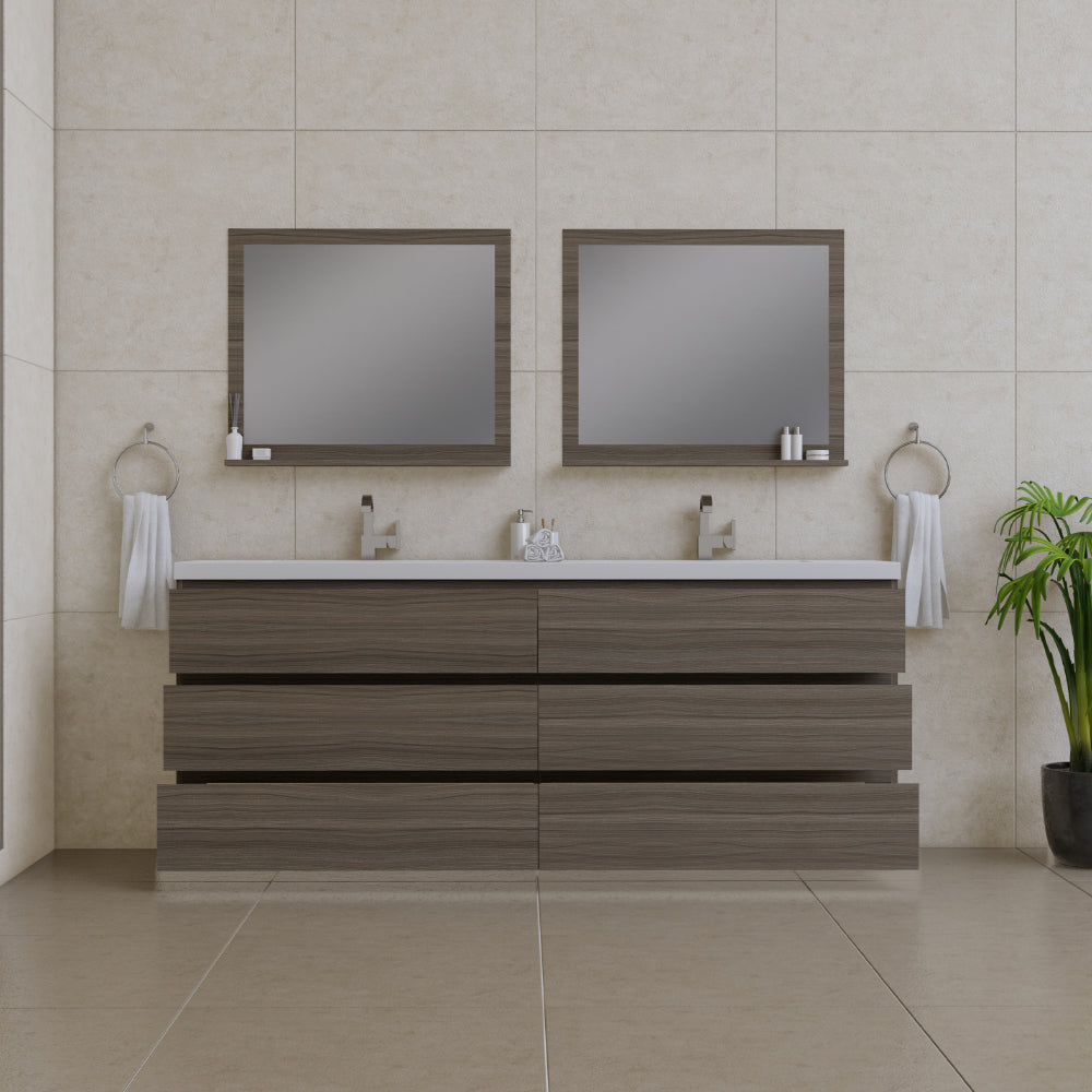 Paterno 84 inch Modern Freestanding Bathroom Vanity