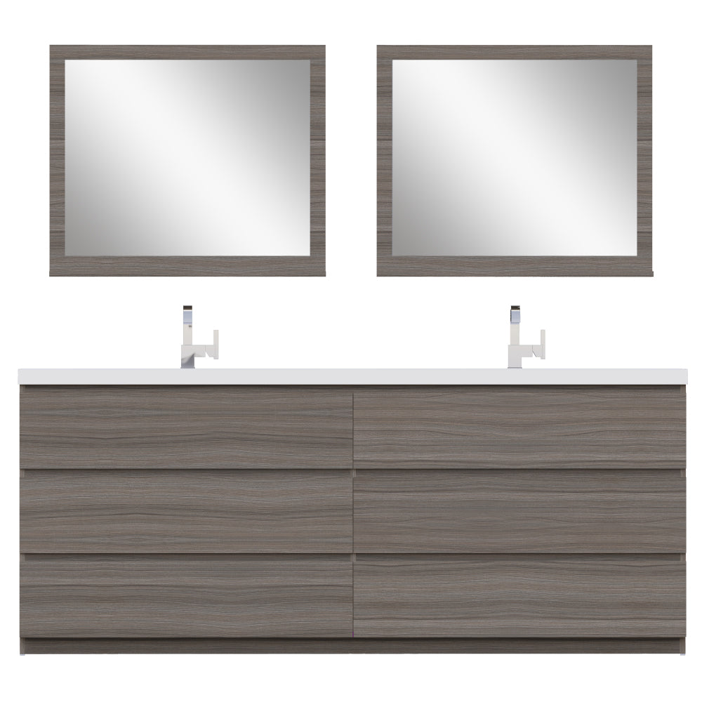 Paterno 84 inch Modern Freestanding Bathroom Vanity