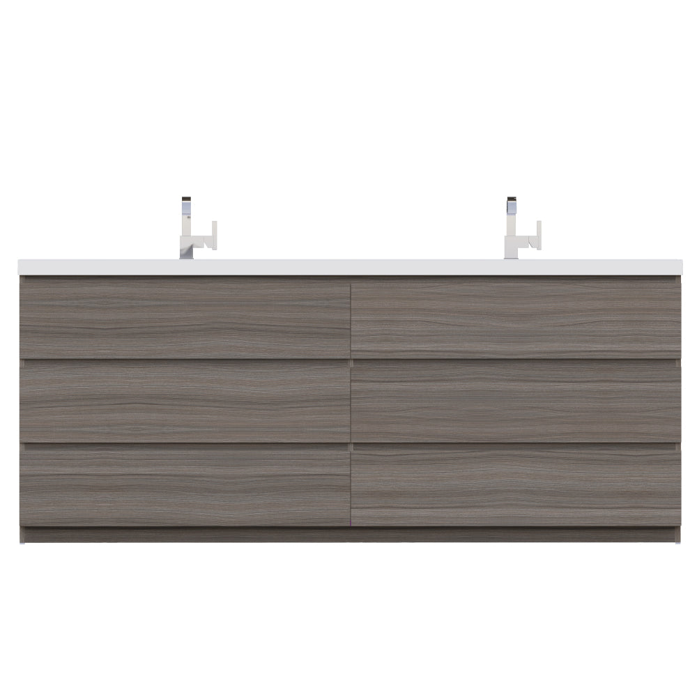 Paterno 84 inch Modern Freestanding Bathroom Vanity