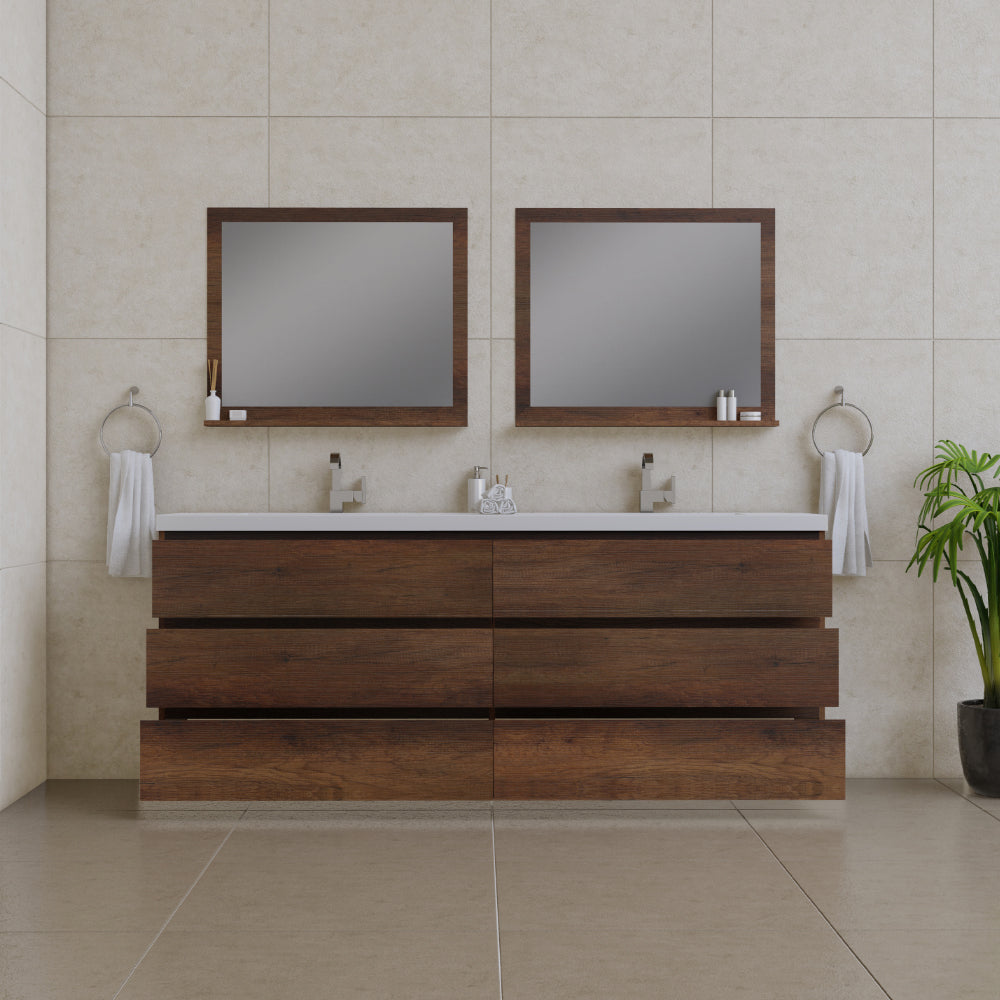 Paterno 84 inch Modern Freestanding Bathroom Vanity