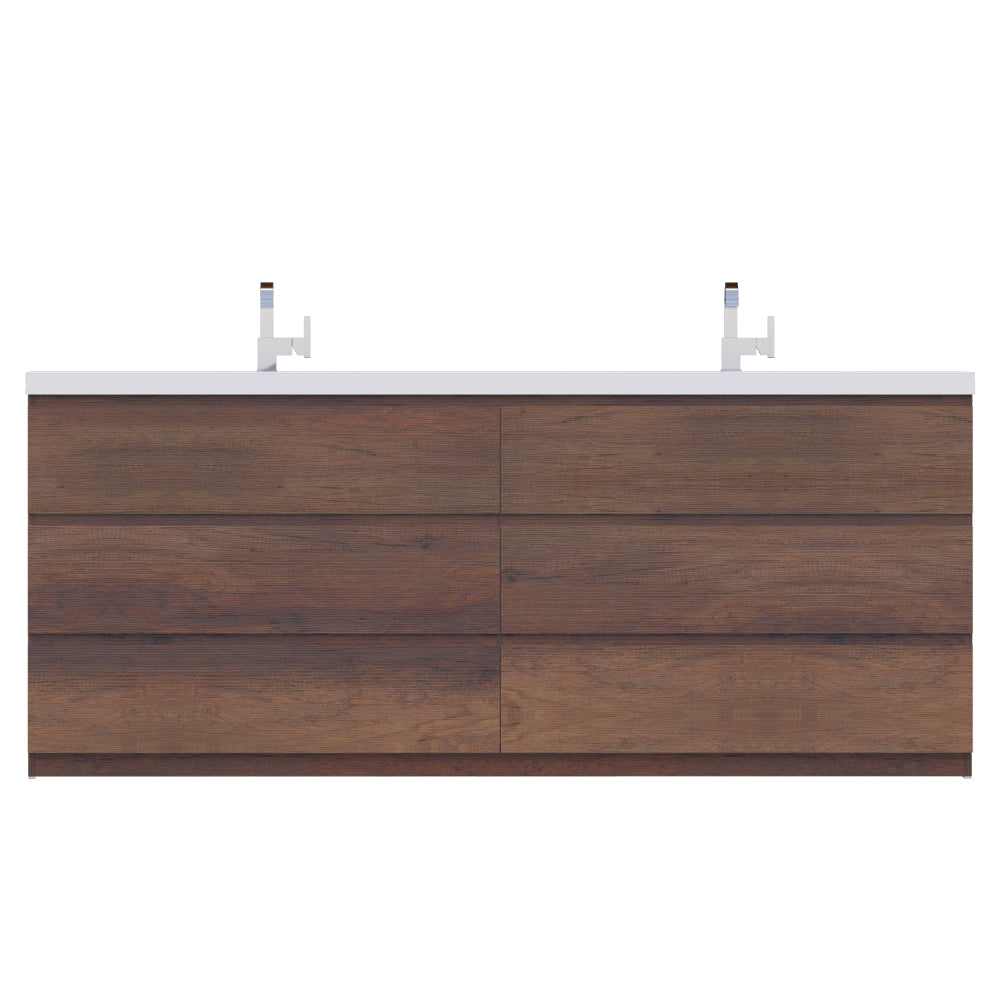 Paterno 84 inch Modern Freestanding Bathroom Vanity