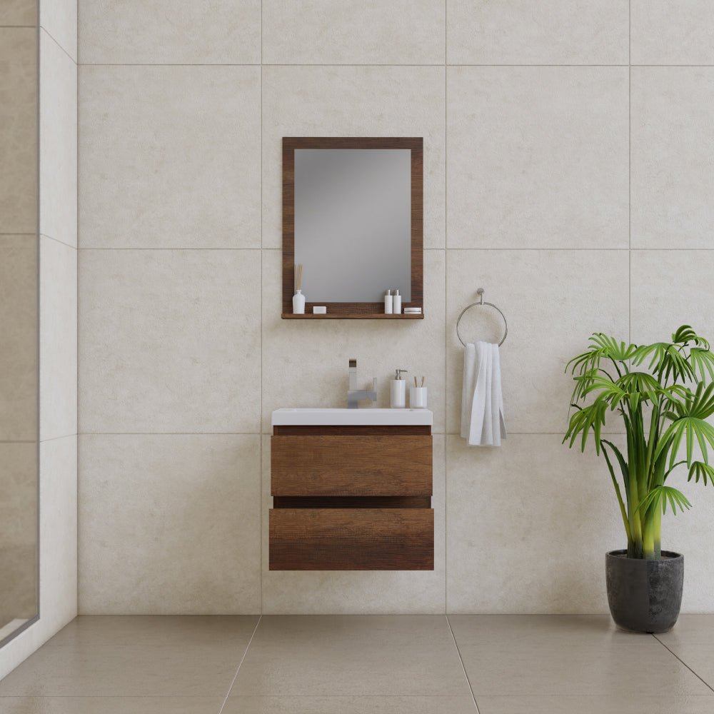 Paterno 24 inch Modern Wall Mounted Bathroom Vanity