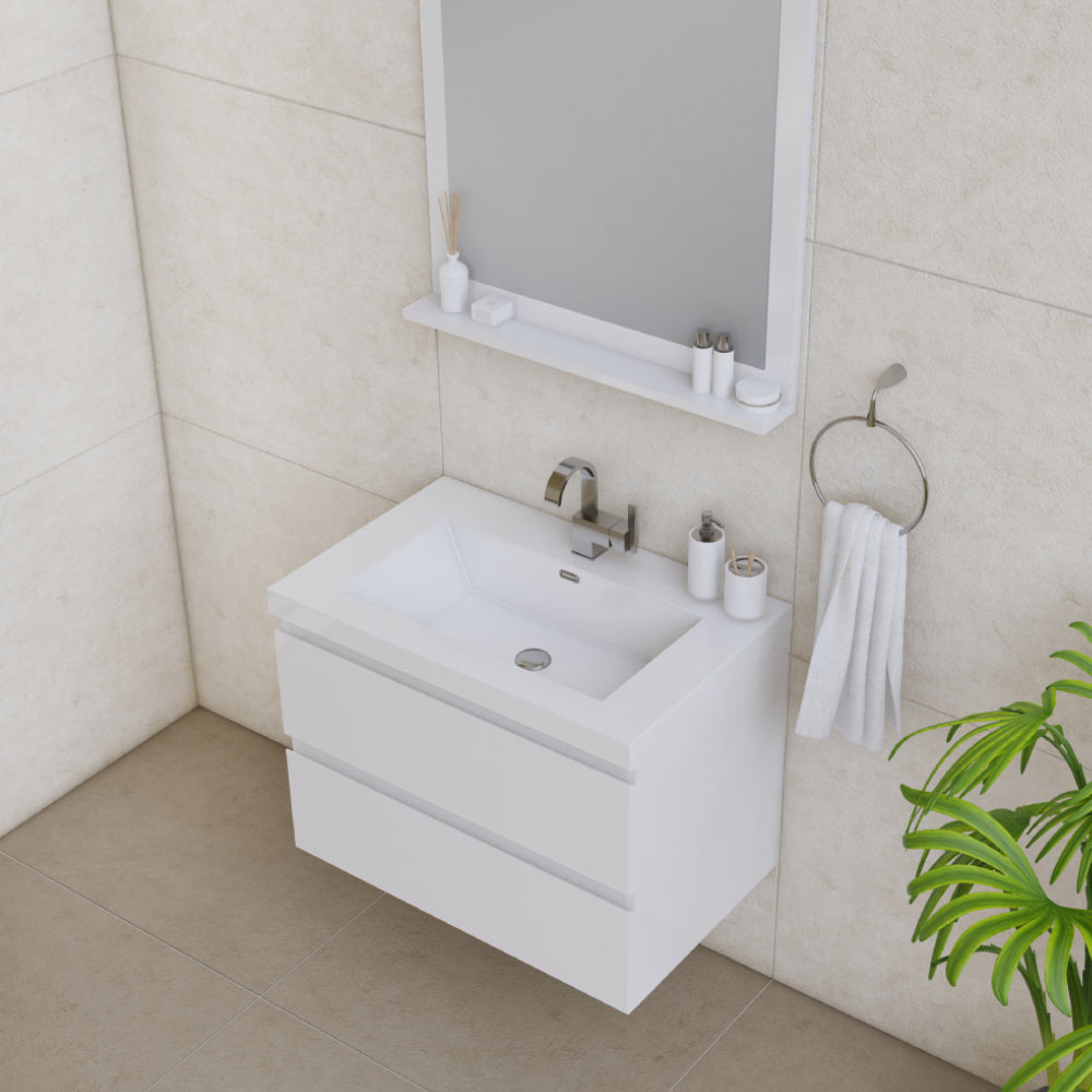 Paterno 30 inch Modern Wall Mounted Bathroom Vanity