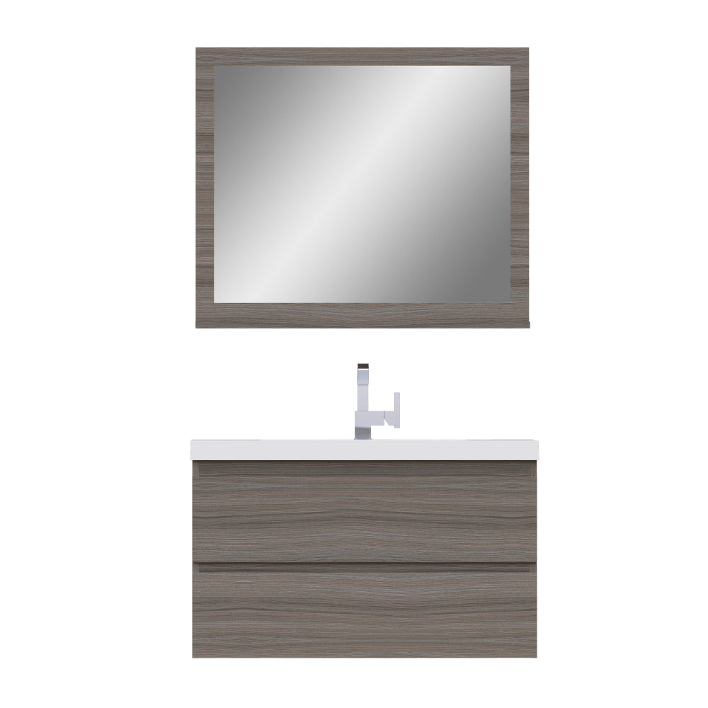 Paterno 36 inch Modern Wall Mounted Bathroom Vanity