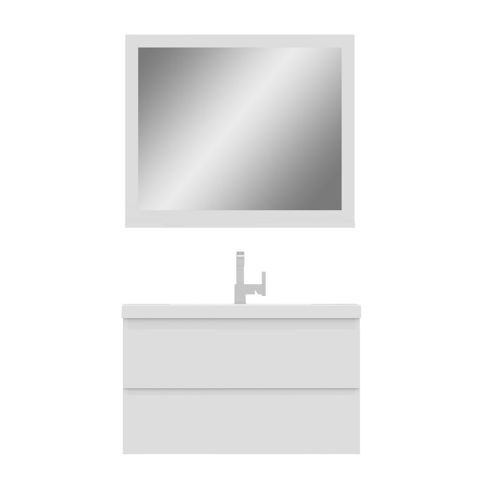 Paterno 36 inch Modern Wall Mounted Bathroom Vanity