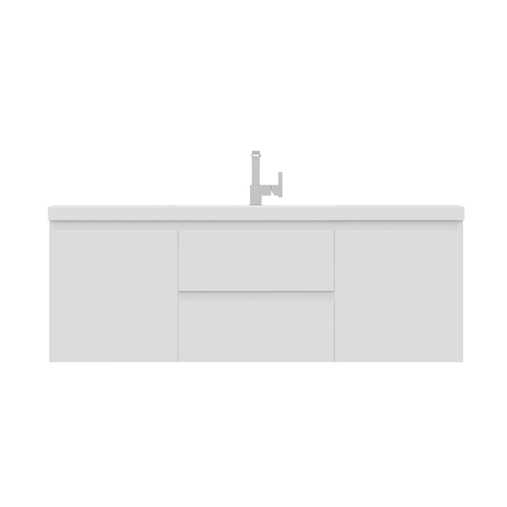 Paterno 60 inch Single Modern Wall Mounted Bathroom Vanit