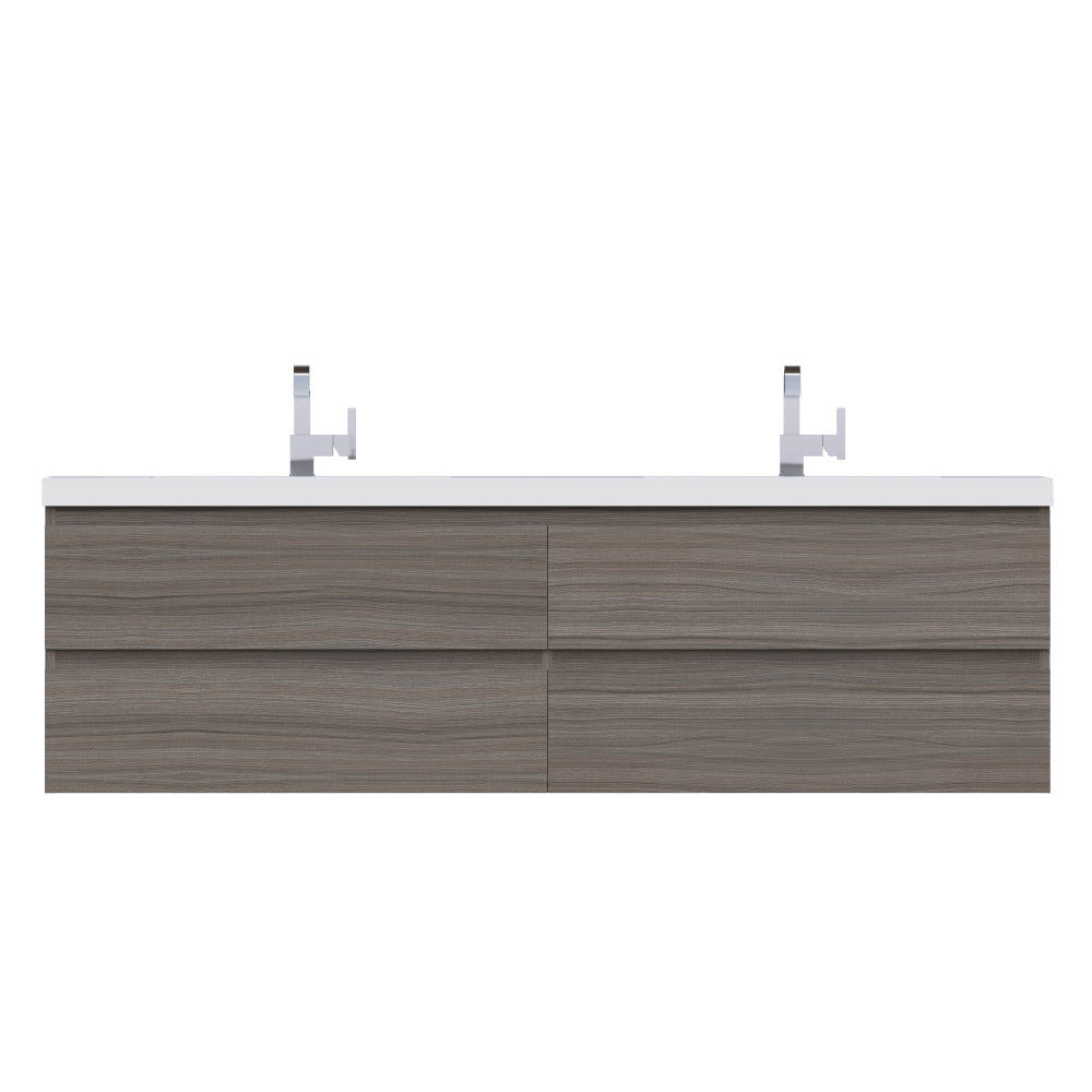 Paterno 72 inch Modern Wall Mounted Bathroom Vanity